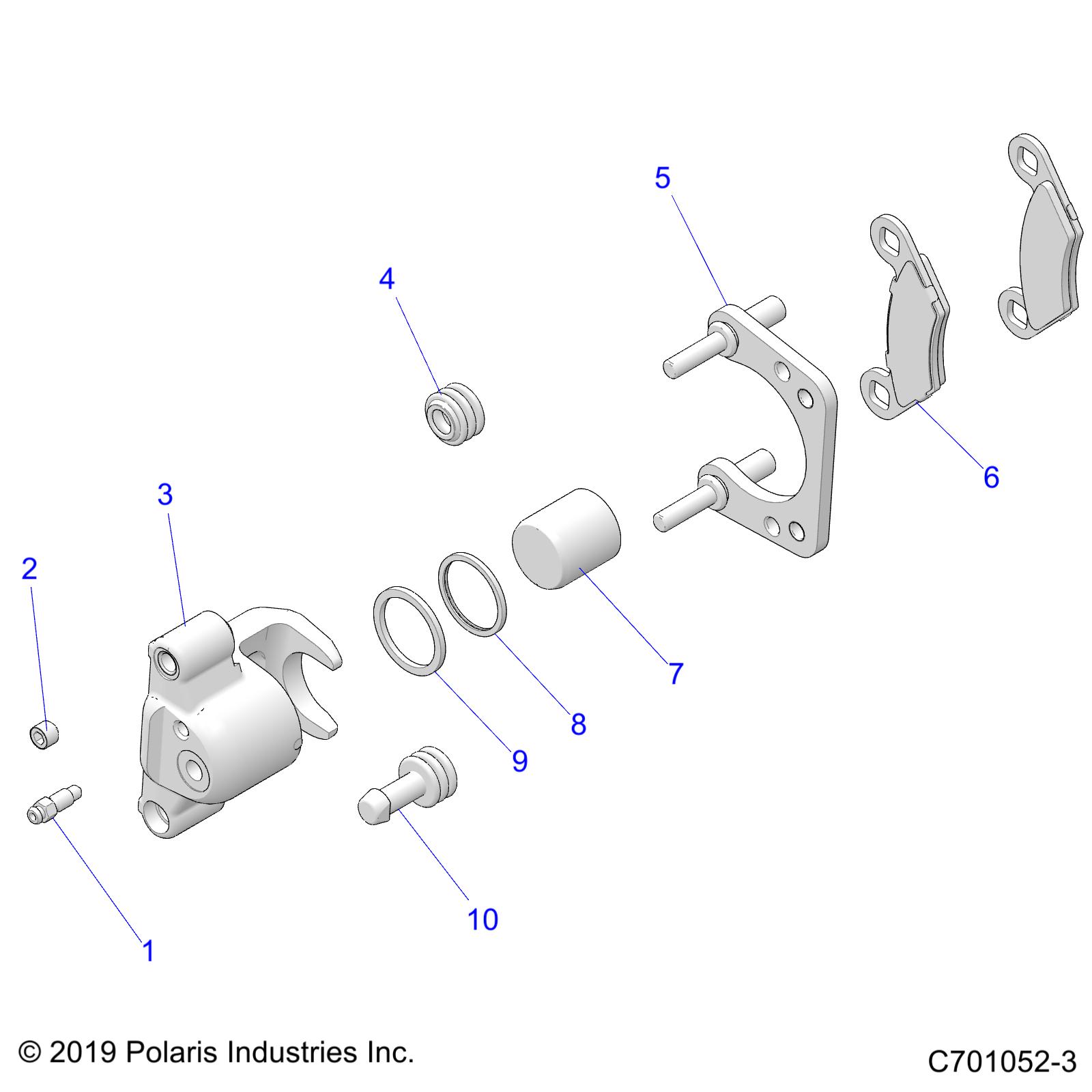 BRAKES, REAR CALIPER - Z21CHA57A2/K2/E57AK (C701052-3)