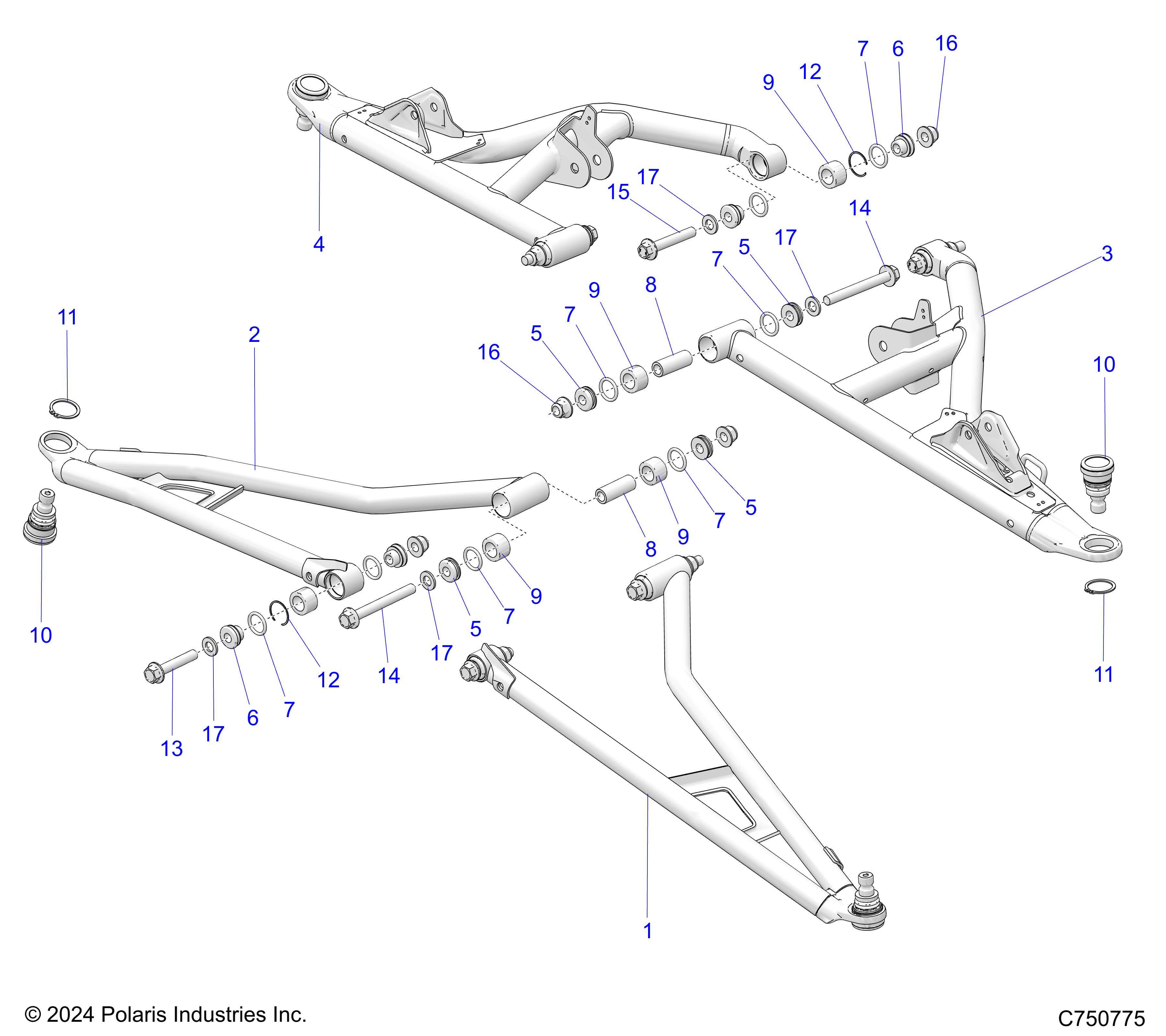 SUSPENSION, FRONT CONTROL ARMS - Z25X4B92AP/BP (C703104)