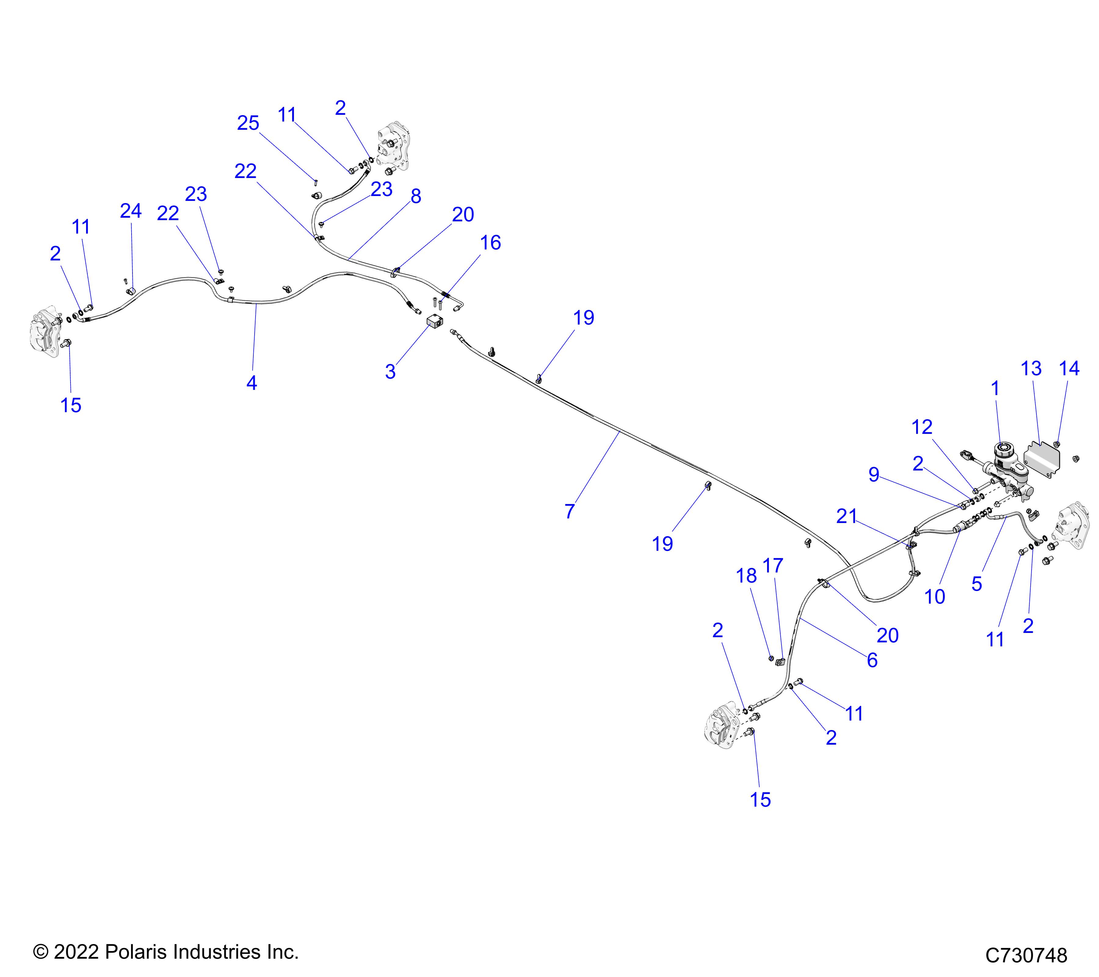 BRAKES, LINES and MASTER CYLINDER - R23CDA57A1 (C730748)