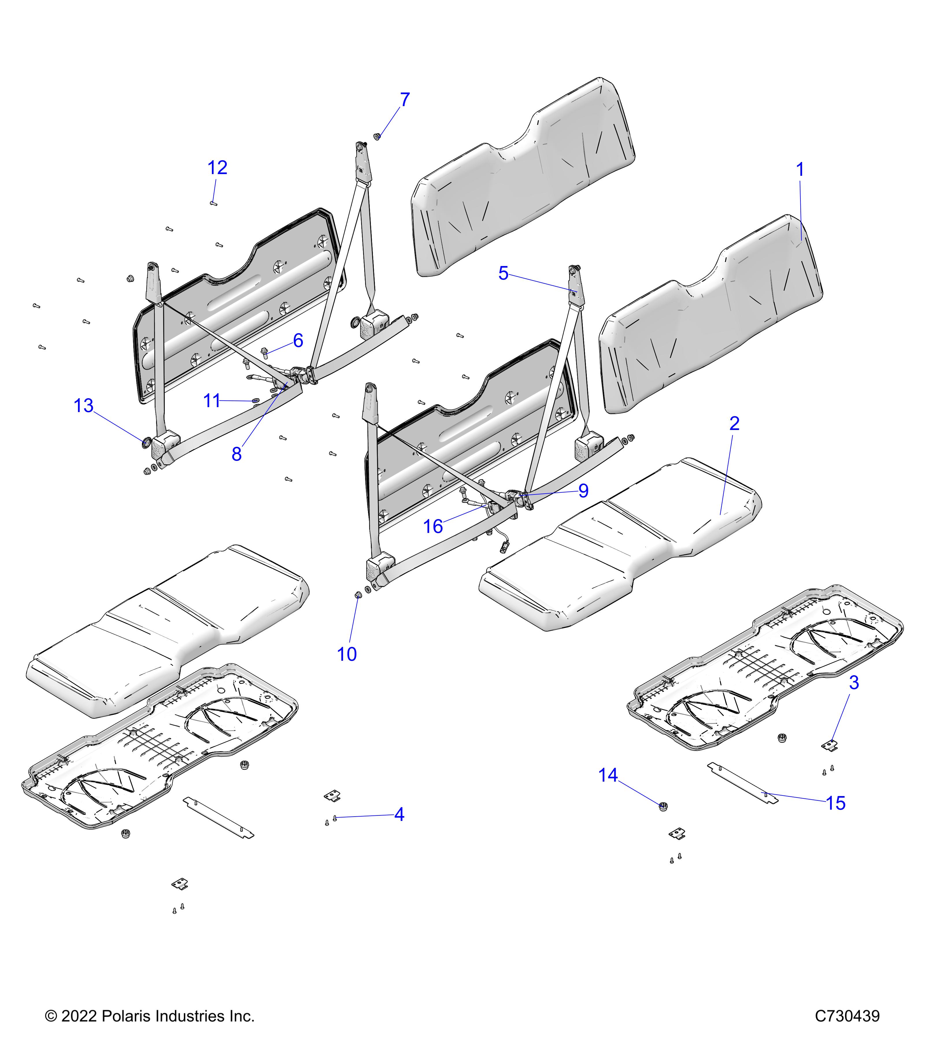 BODY, SEAT - D23M4A57B4/G57B4/U57B4/W57B4 (C730439)