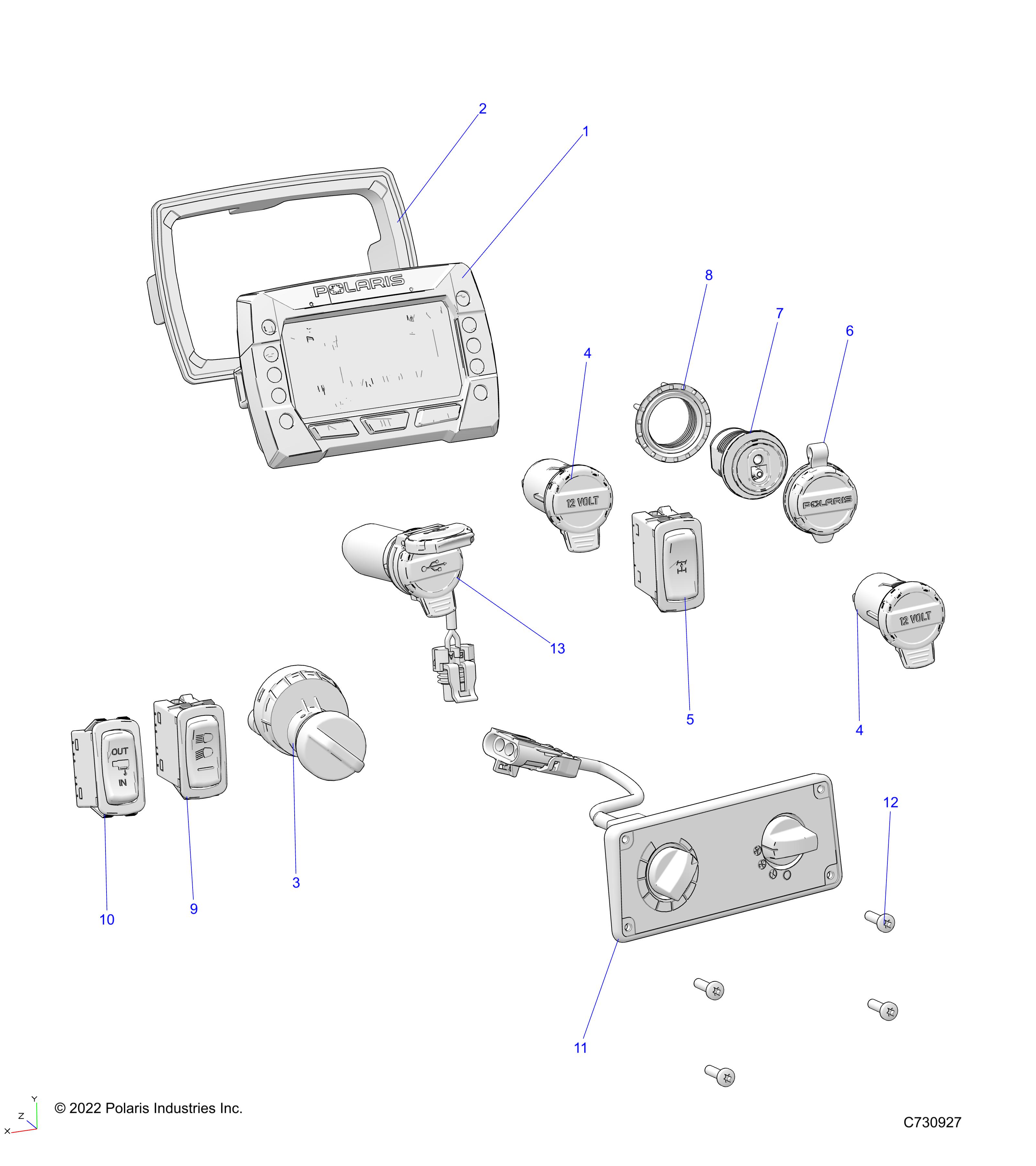 ELECTRICAL, DASH INSTRUMENTS AND CONTROLS - R24M4U57Z4/B4/Z9/B9 (C730927)