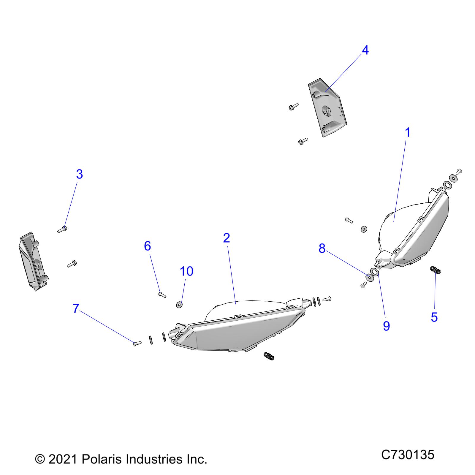 ELECTRICAL, HEADLIGHTS, TAILLIGHTS - D24M4A57B4/G57B4/U57B4/W57B4 (C730135)