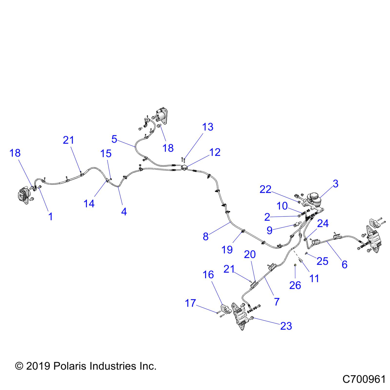 BRAKES, BRAKE LINES AND MASTER CYLINDER - R20RRF99AV/BV (C700961)