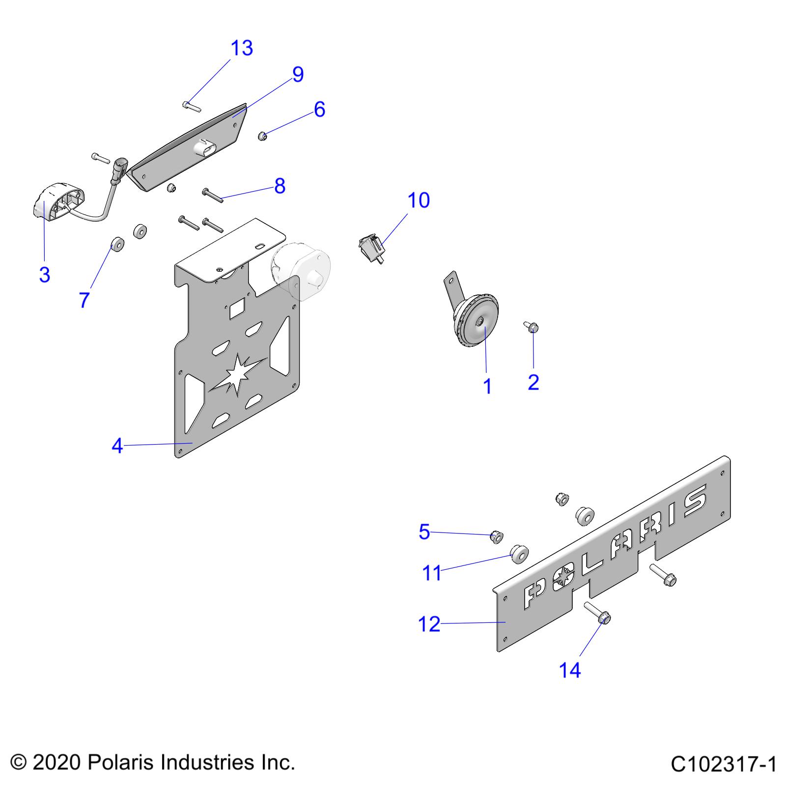 ELECTRICAL, HORN, FOG LIGHT, and LICENSE PLATE LIGHT - A21SEF57F1 (C102317-1)