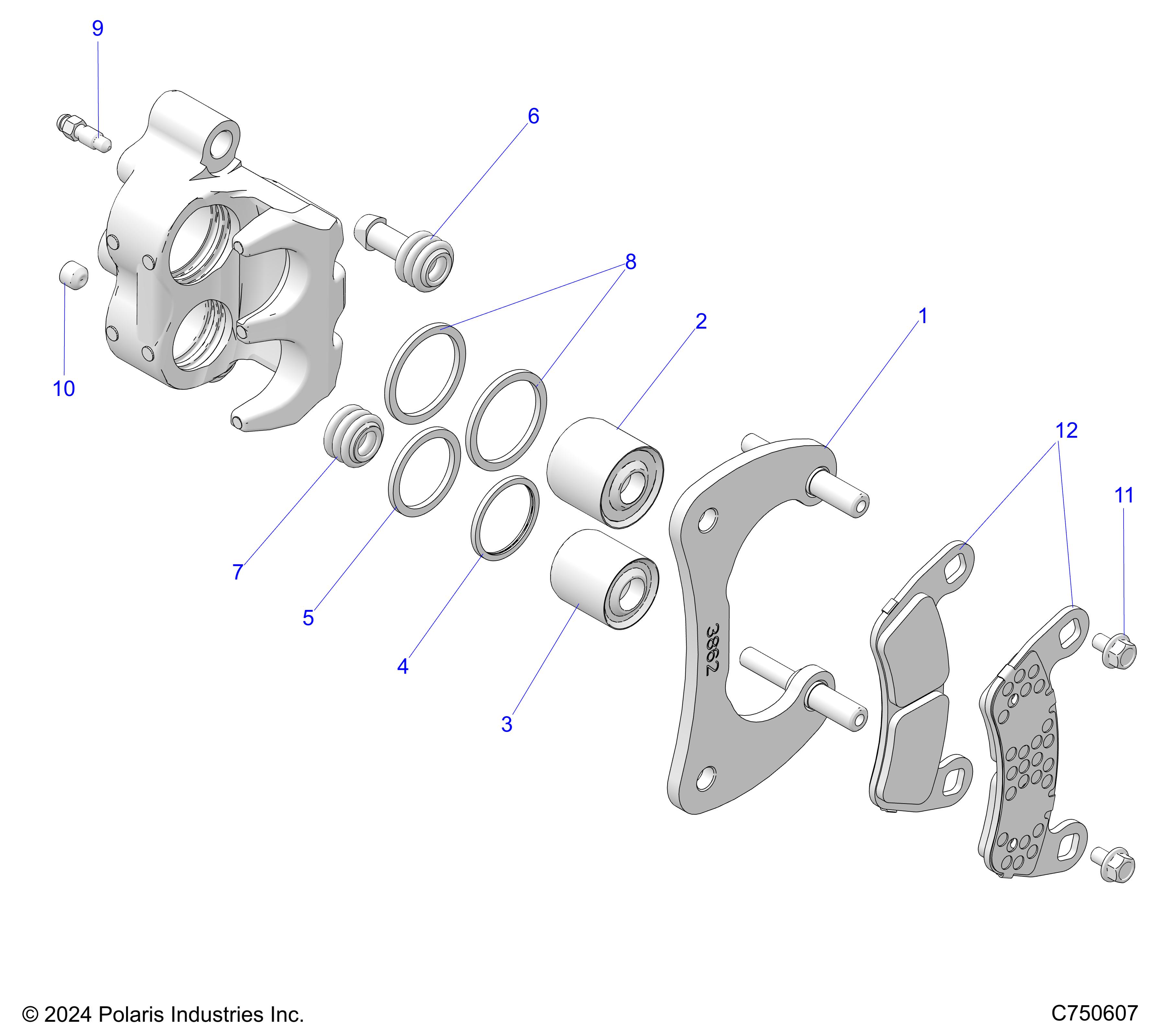 BRAKES, CALIPER, REAR - Z25SPB92AF/BF (C750607)