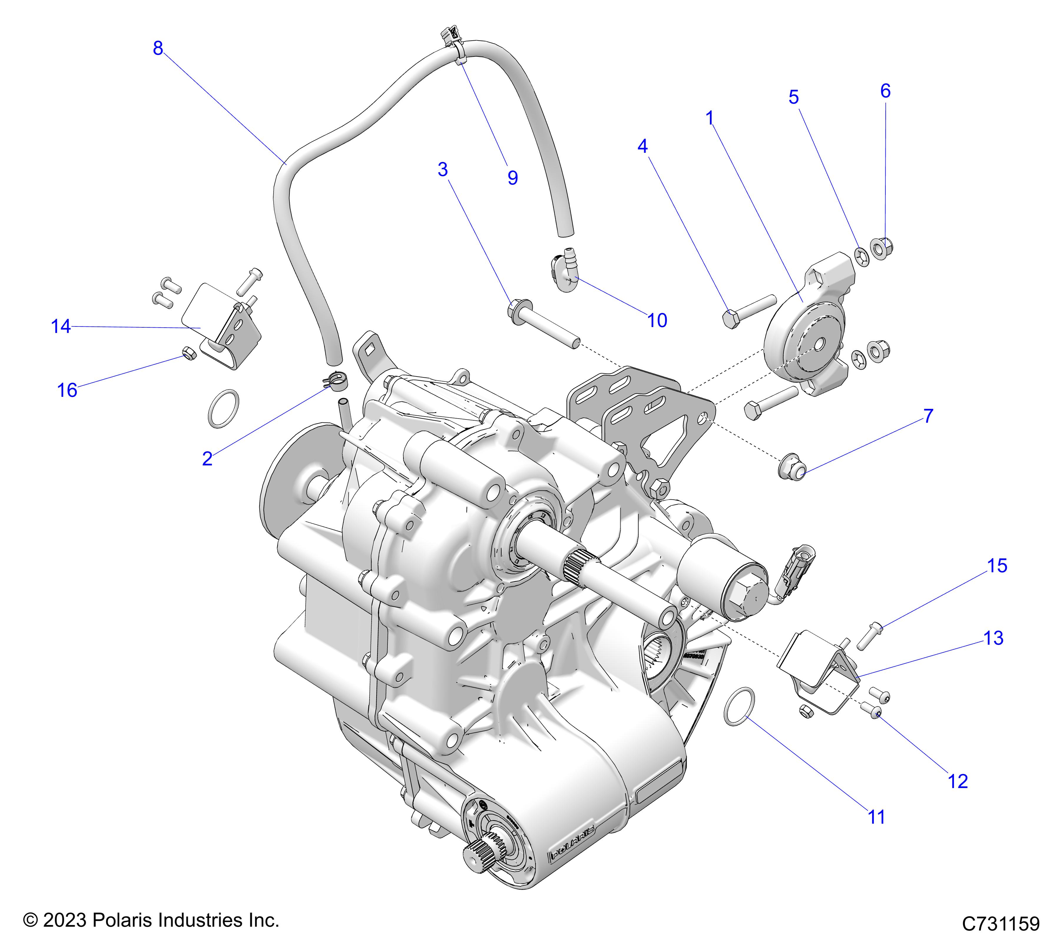 DRIVE TRAIN, MAIN GEARCASE MOUNTING - R245RP99CP (C731159)