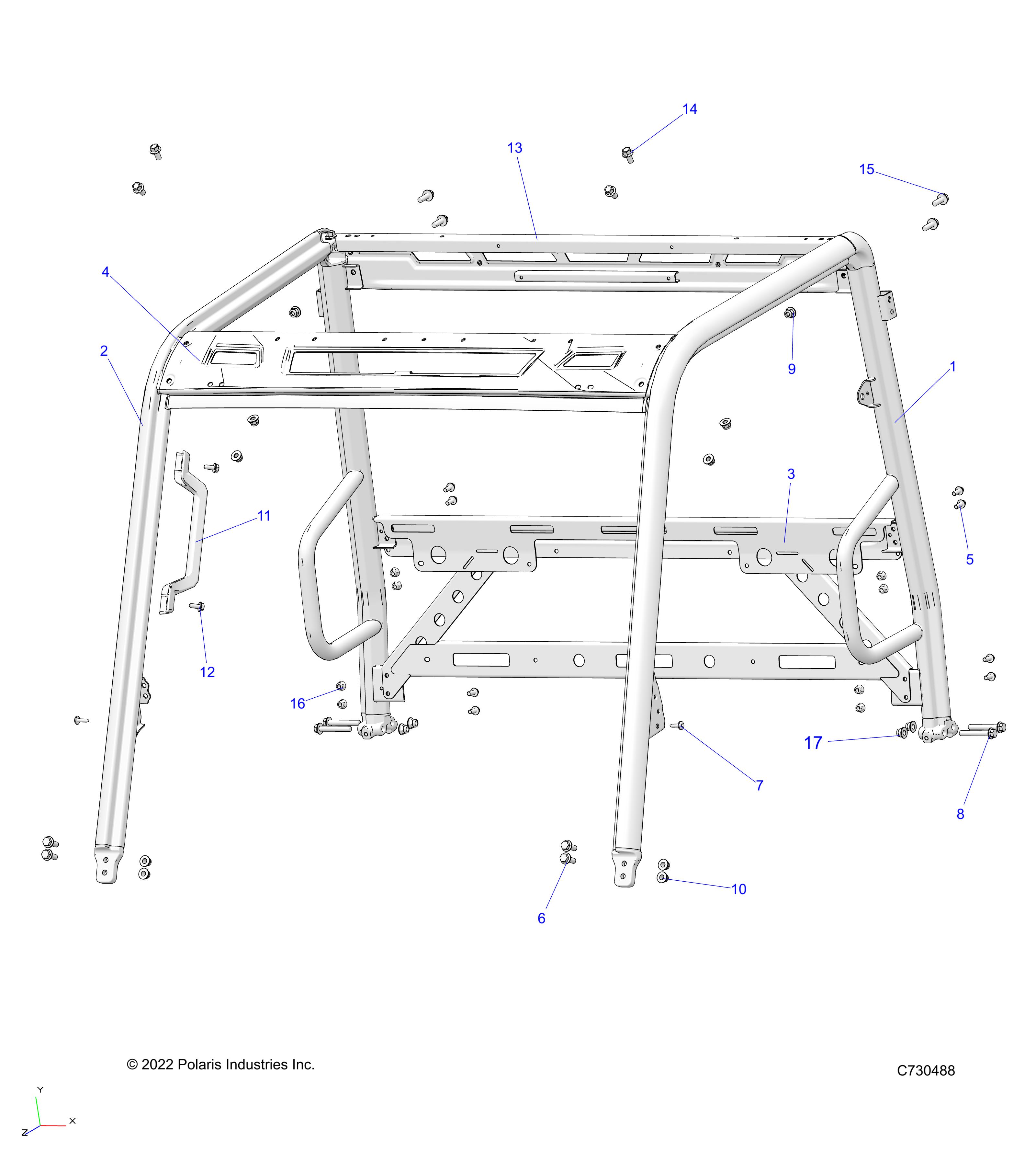 CHASSIS, CAB FRAME - R23MAA57P1/SPK (C730488)