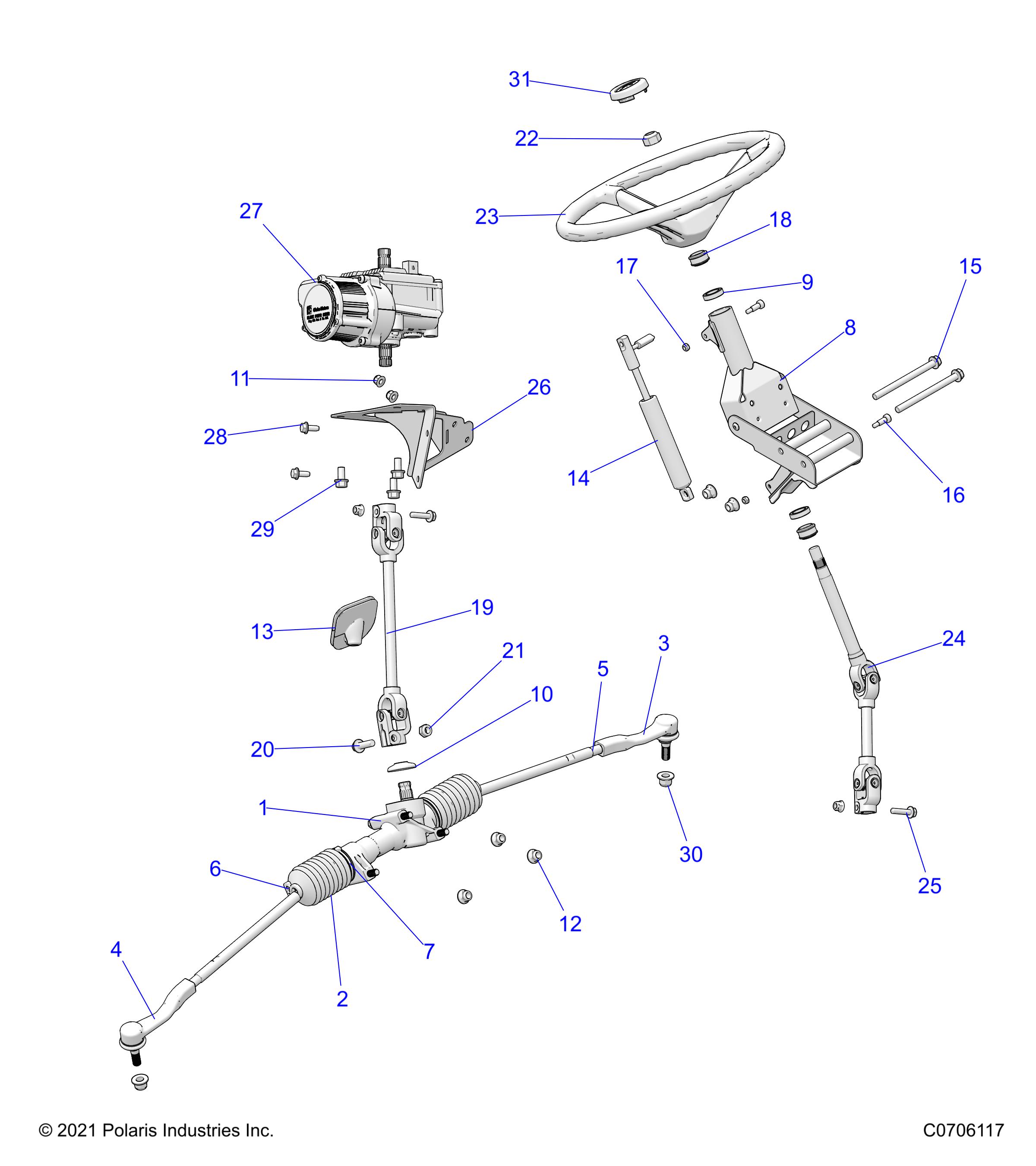 STEERING, STEERING ASM. - D22P4EP99A4/B4/F99A4 (C0706117)