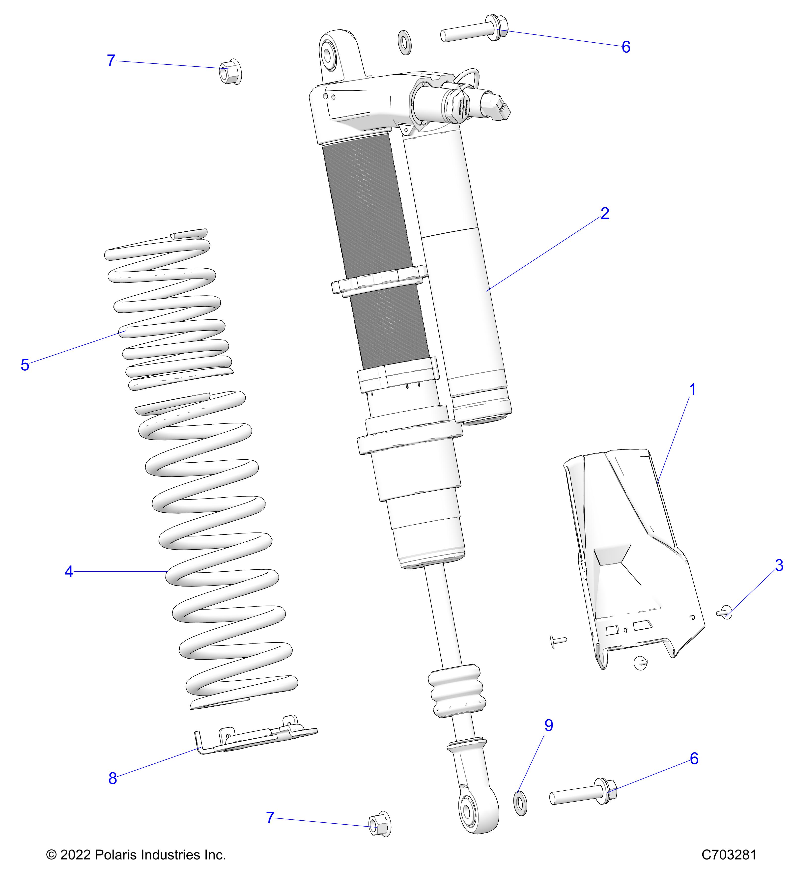 SUSPENSION, REAR SHOCK MOUNTING - Z23RMU2KAN/BN (C703281)