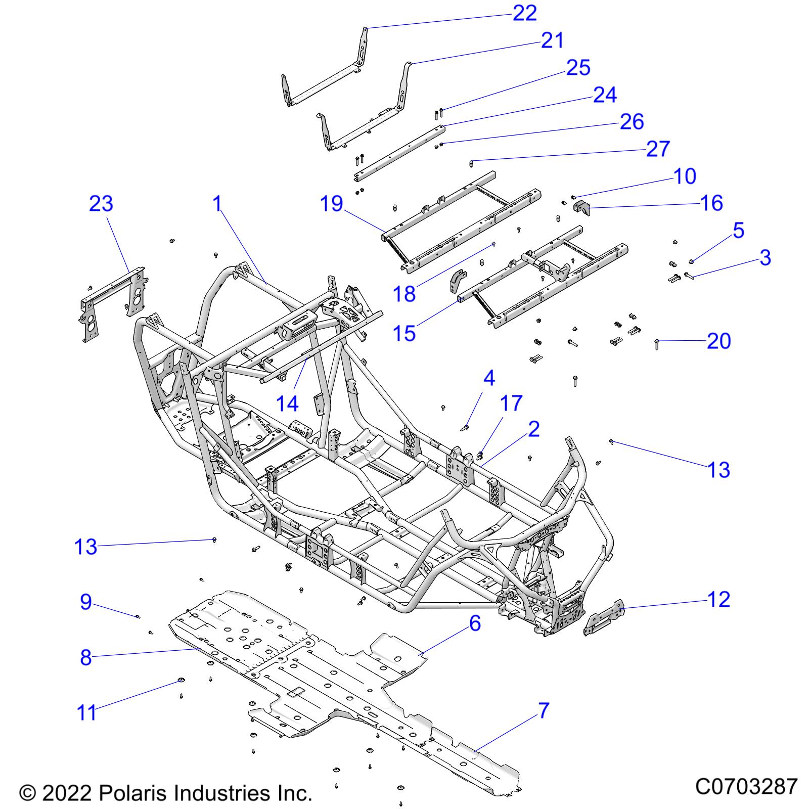 CHASSIS, MAIN FRAME AND SKID PLATES - Z22N4M99AR (C0703287)