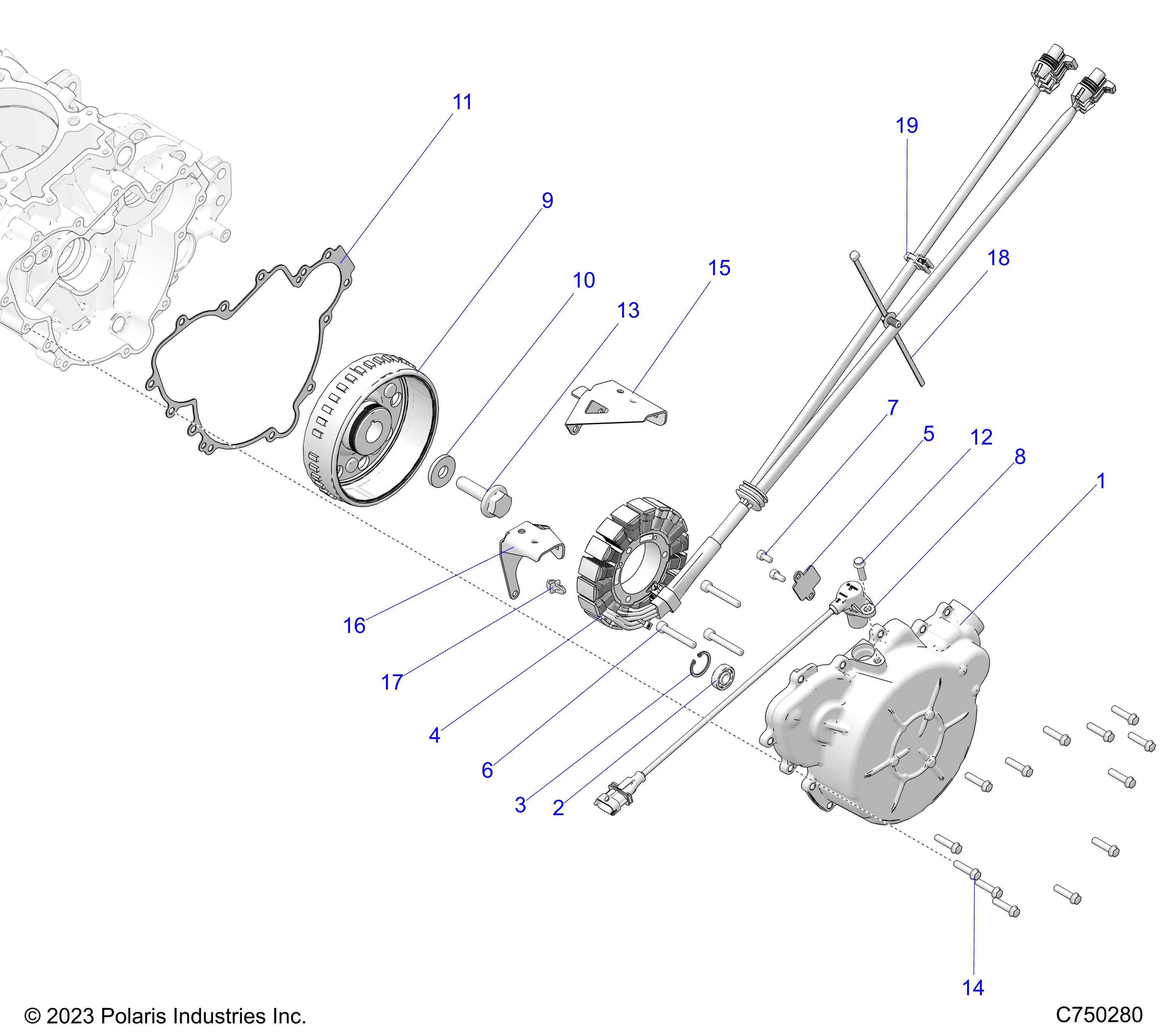 ENGINE, STATOR AND FLYWHEEL - Z25SPE92A4/B4 (C750280)