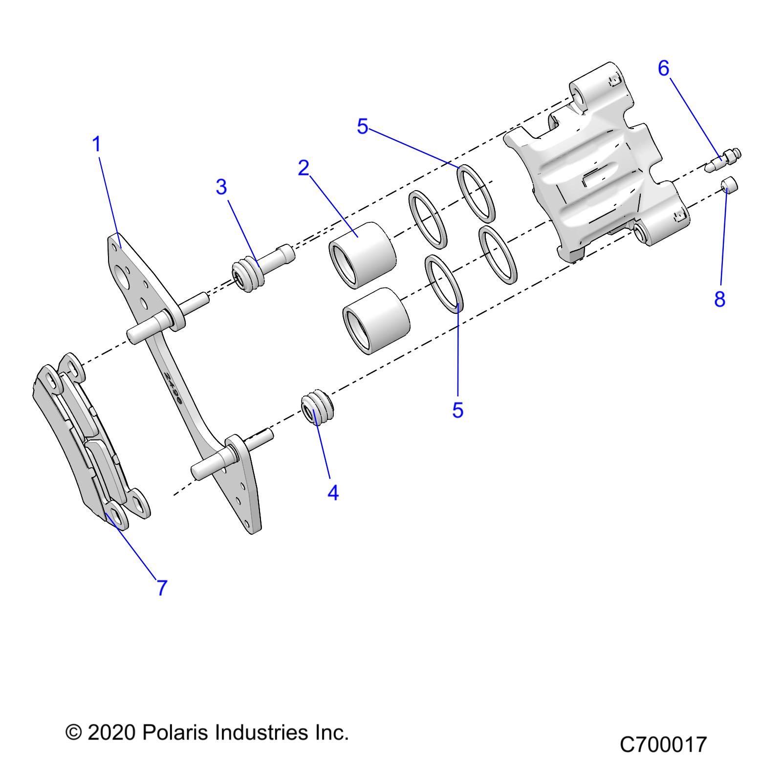 BRAKES, FRONT CALIPER - R21RRM99AG (C700017)