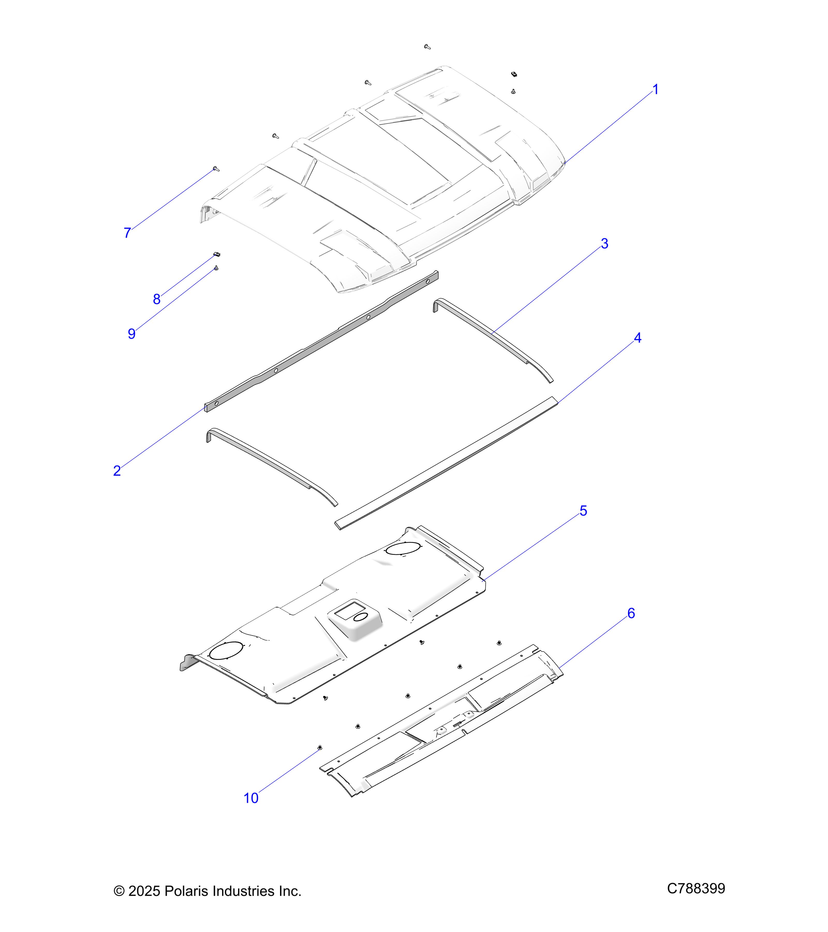 BODY, ROOF - (R23RRV99AC/RR299AC) (C788399)