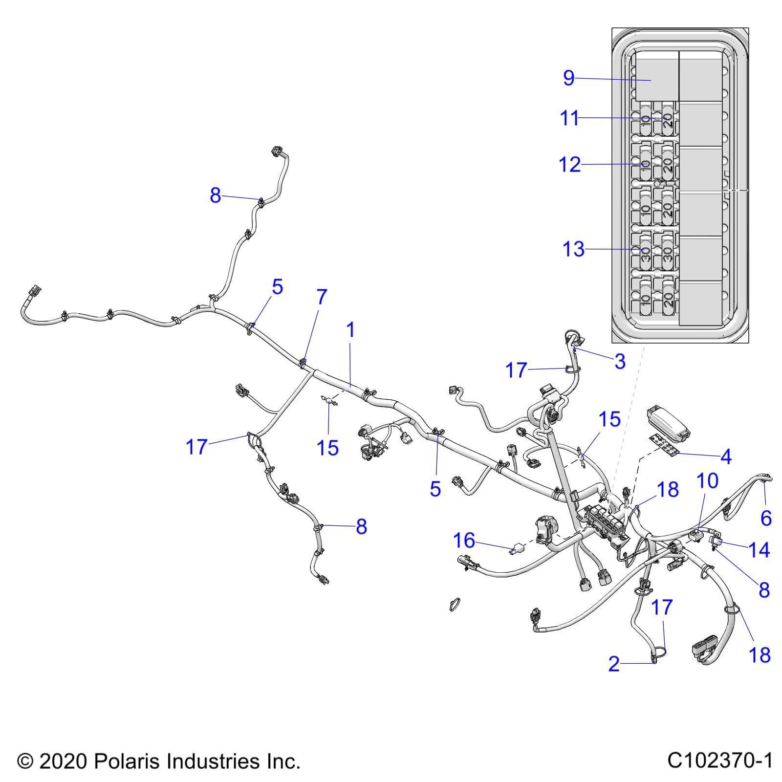 ELECTRICAL, HARNESS - A20SWE57A1/3A1 (C102370-1)