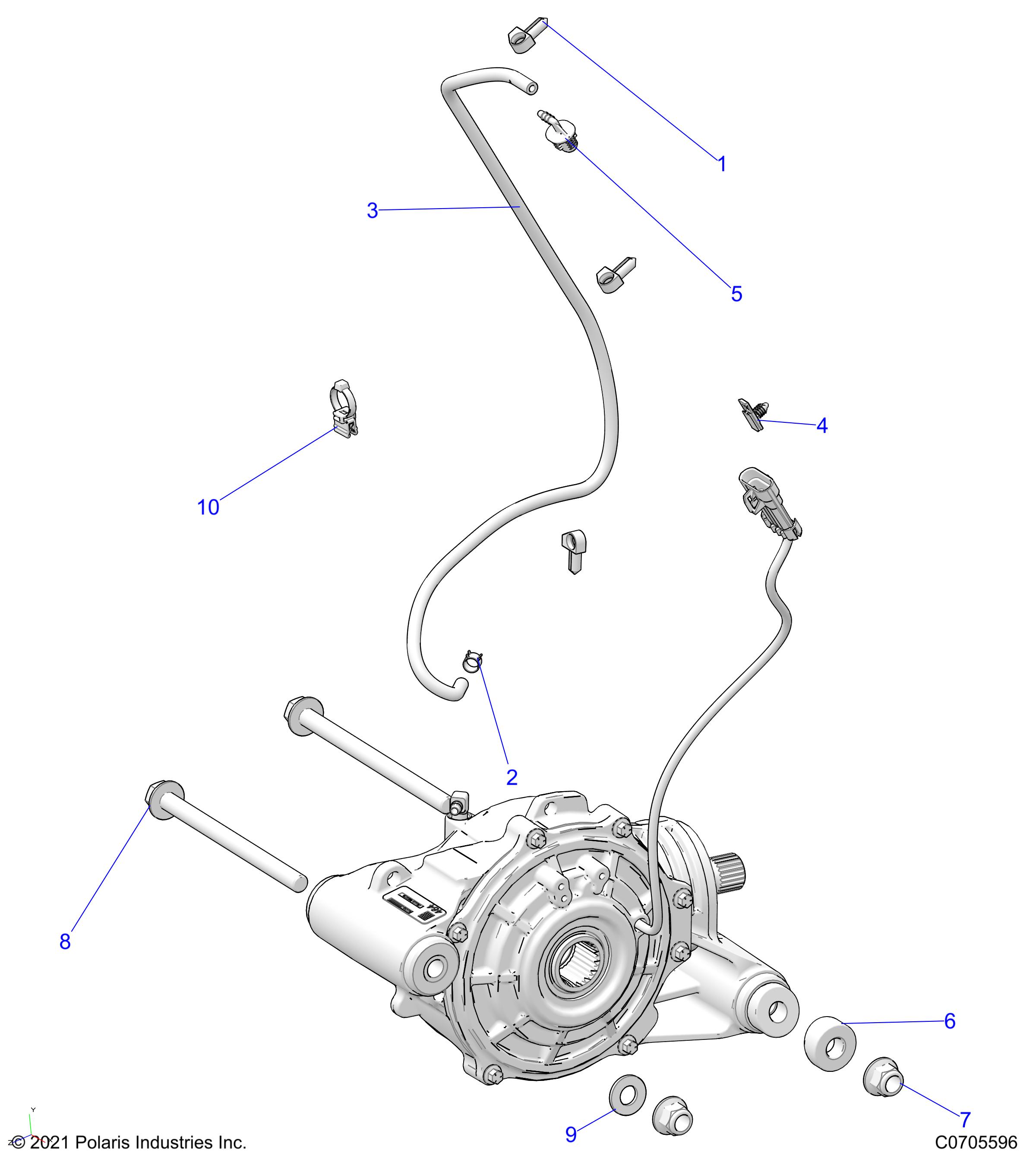 DRIVE TRAIN, FRONT GEARCASE MOUNTING - R22TAE99A1/A7/B1 (C0705596)