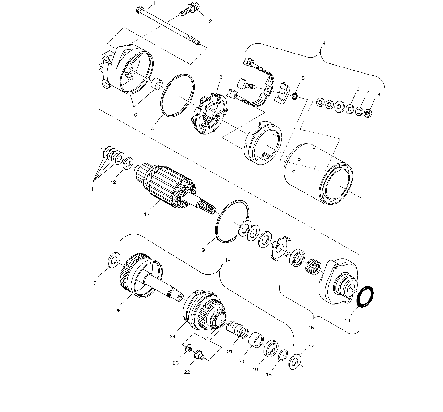 STARTING MOTOR - W025402D (4980948094B13)