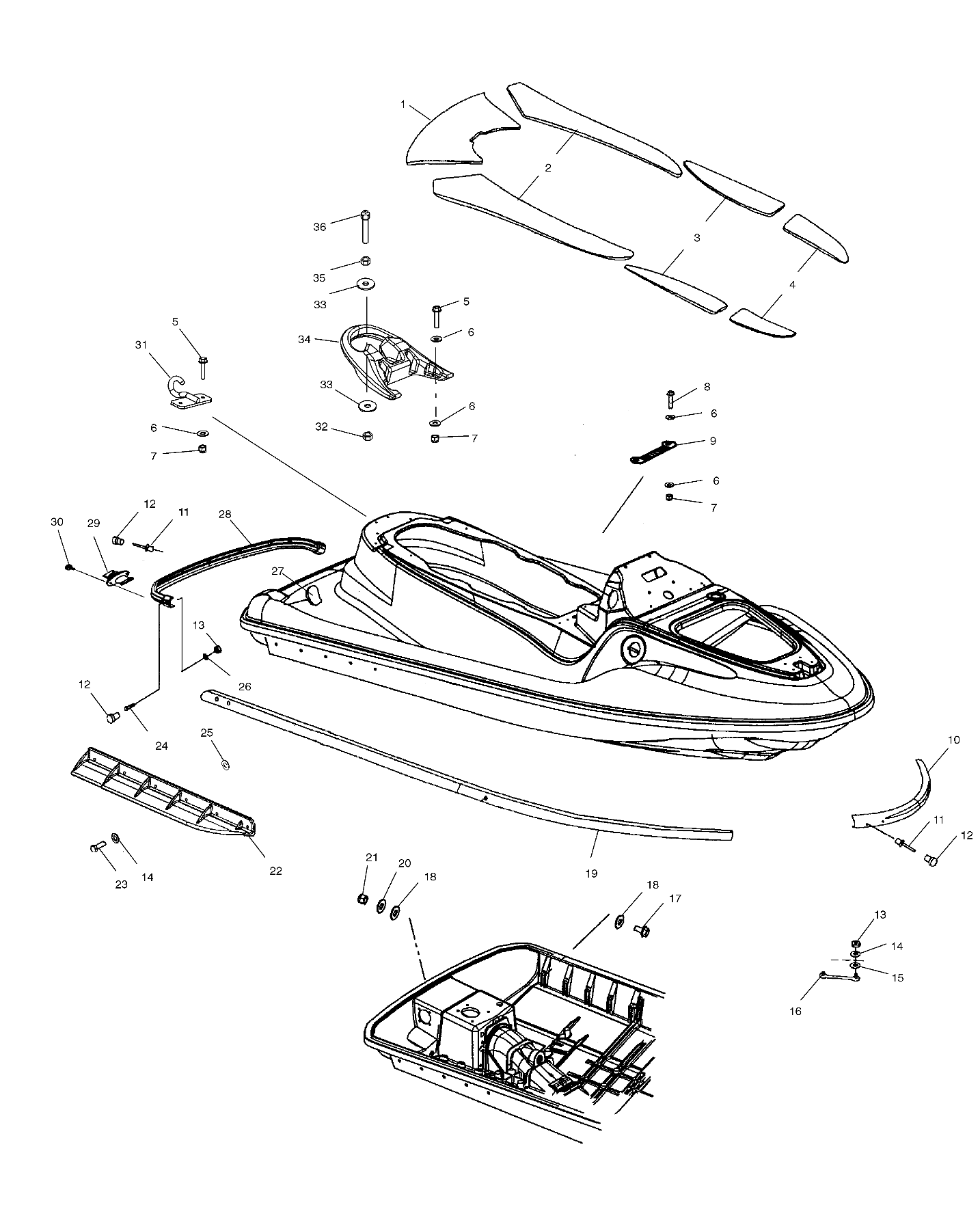 HULL and BODY - W035297DA/W035297IA (4980978097A05)