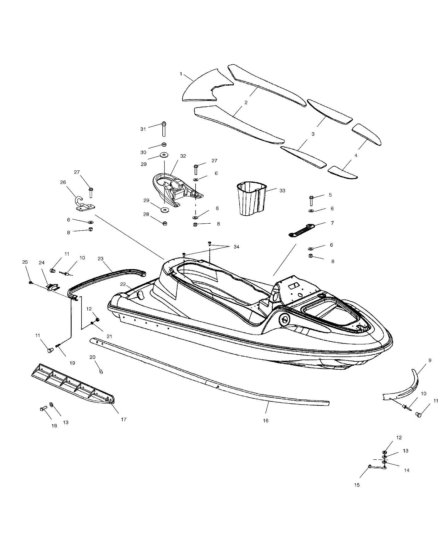 HULL and BODY - W035197DA/W035197IA (4980998099A05)