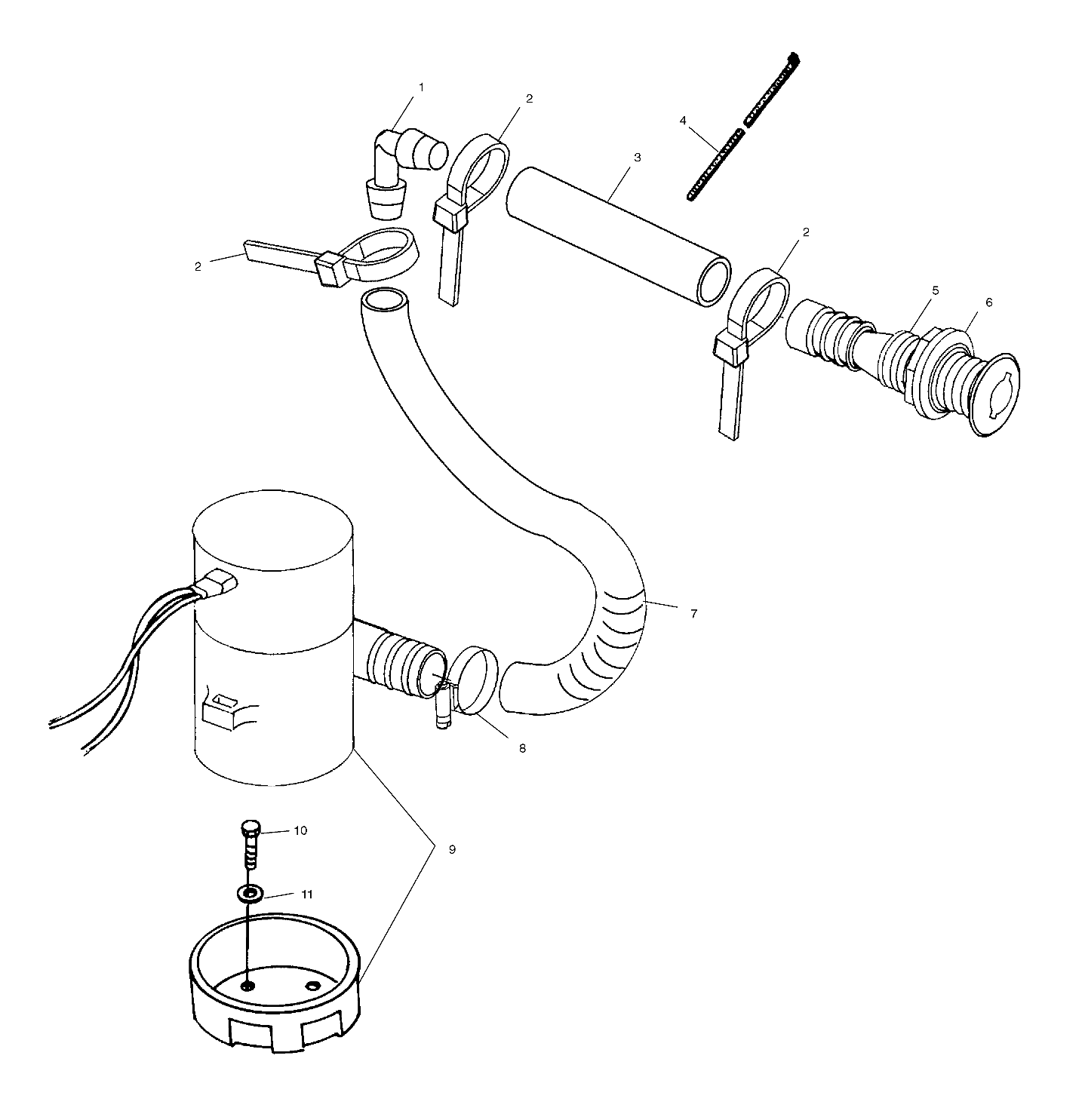 BILGE PUMP - W035197DA/W035197IA (4980998099B10)