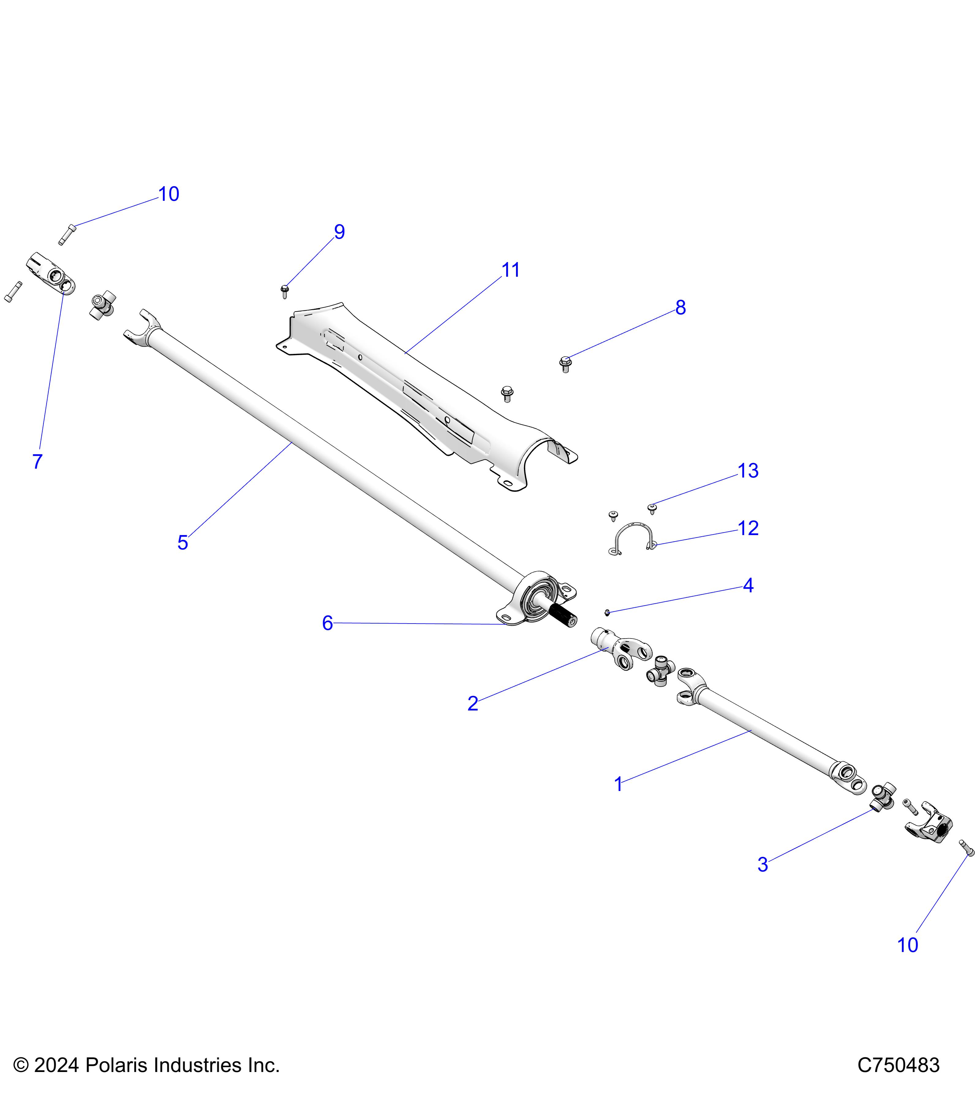 DRIVE TRAIN, PROP SHAFT - Z25NEB99A4/B4 (C750483)