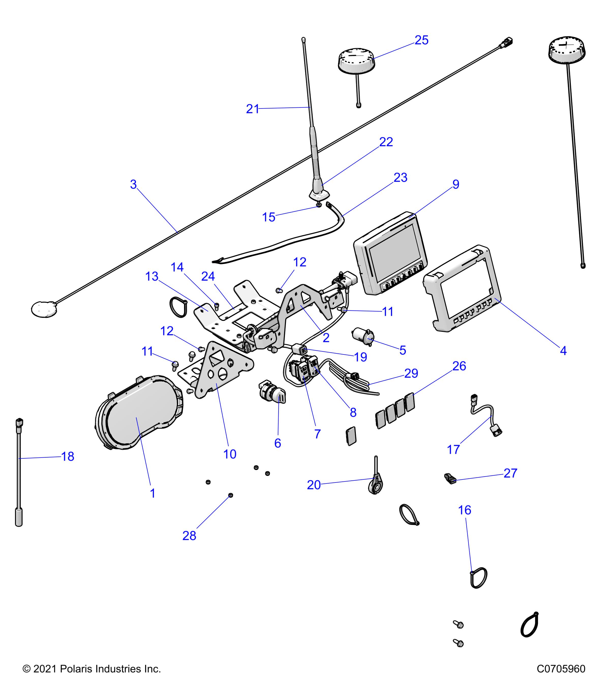 ELECTRICAL, DASH INSTRUMENTS AND CONTROLS, RIDE COMMAND - Z23N4K99A/99B (C700330-2)