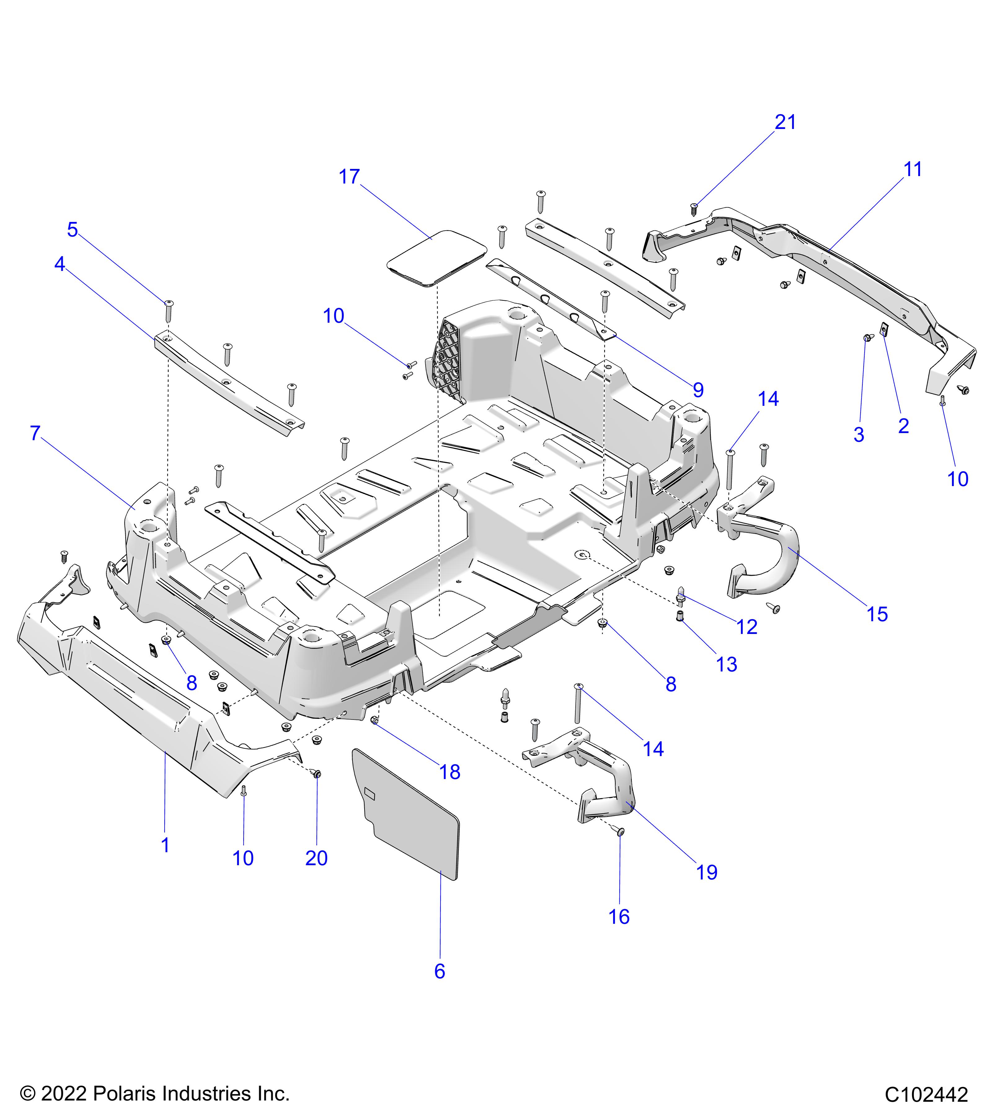 BODY, BOX, REAR - A23SWE57F1/S57C1/C2 (C102442)