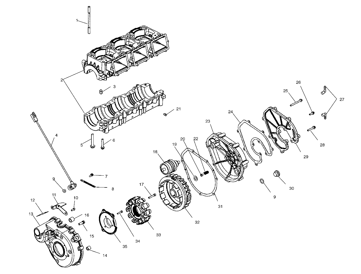 CRANKCASE - W035098CA/W035098IA (4981028102C01)