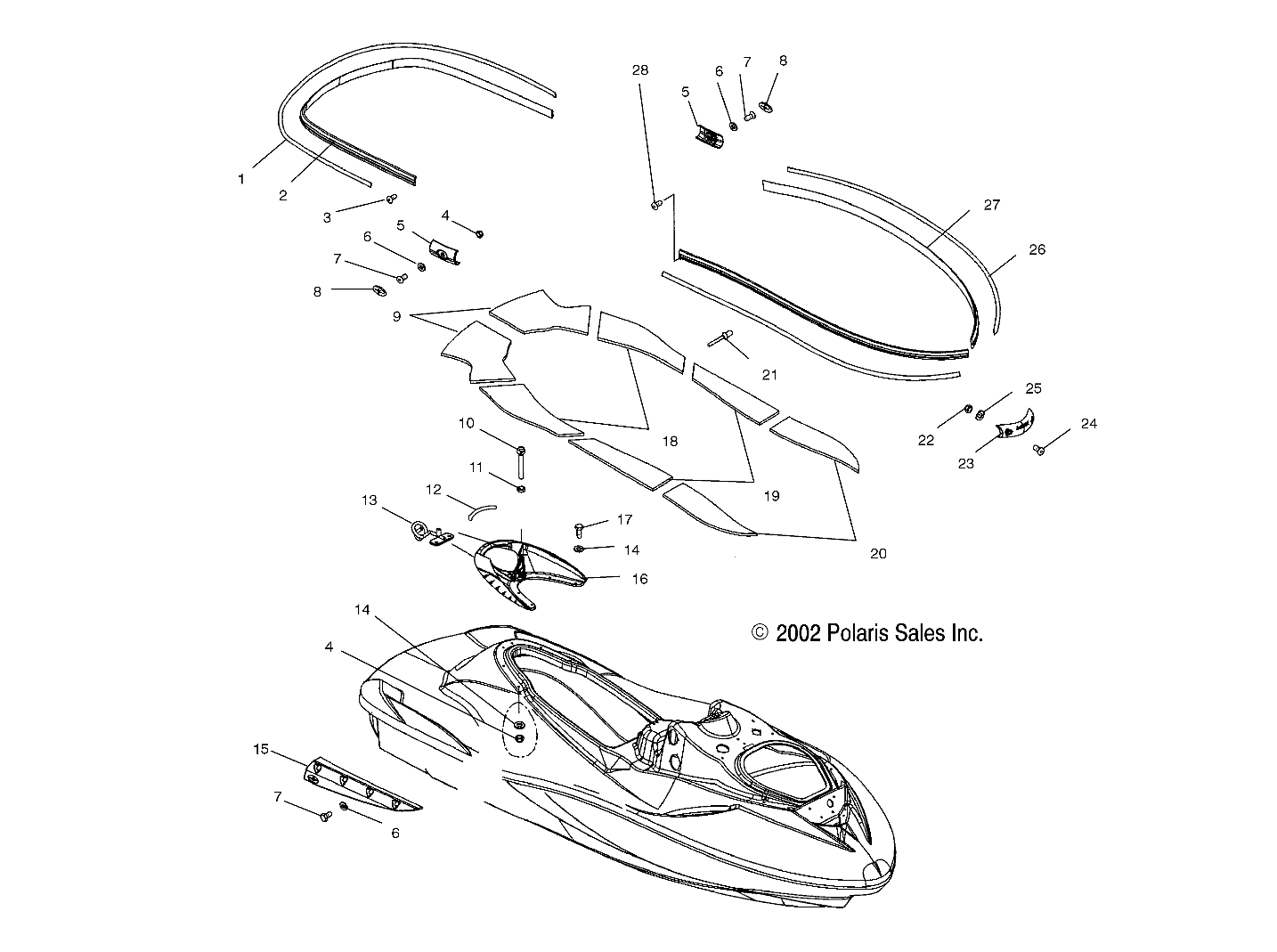 HULL and BODY - W035303CA/CB/IA/IB (4981068106A05)