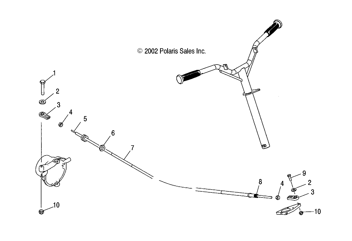 STEERING CABLE - W035303CA/CB/IA/IB (4981068106A12)