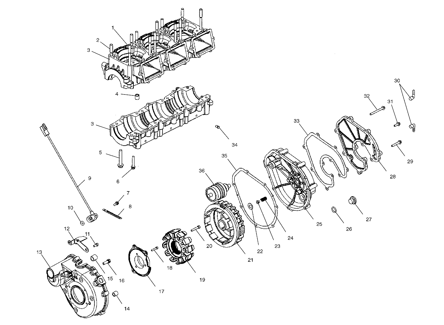 CRANKCASE - W035303CA/CB/IA/IB (4981068106B12)