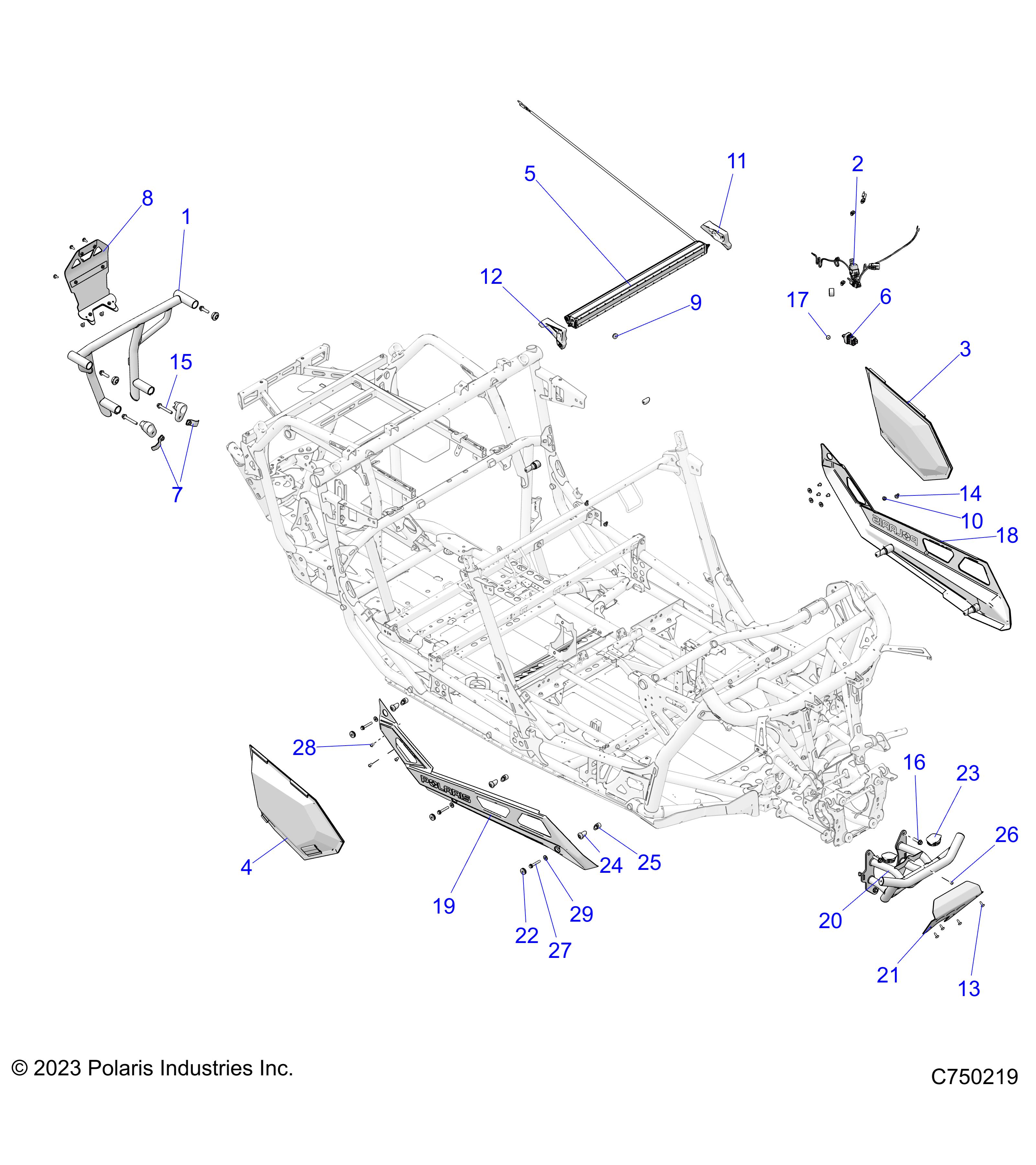 ACCESSORY, BUMPERS AND ROCKERS - Z23RGU2KAN/BN (C750219)