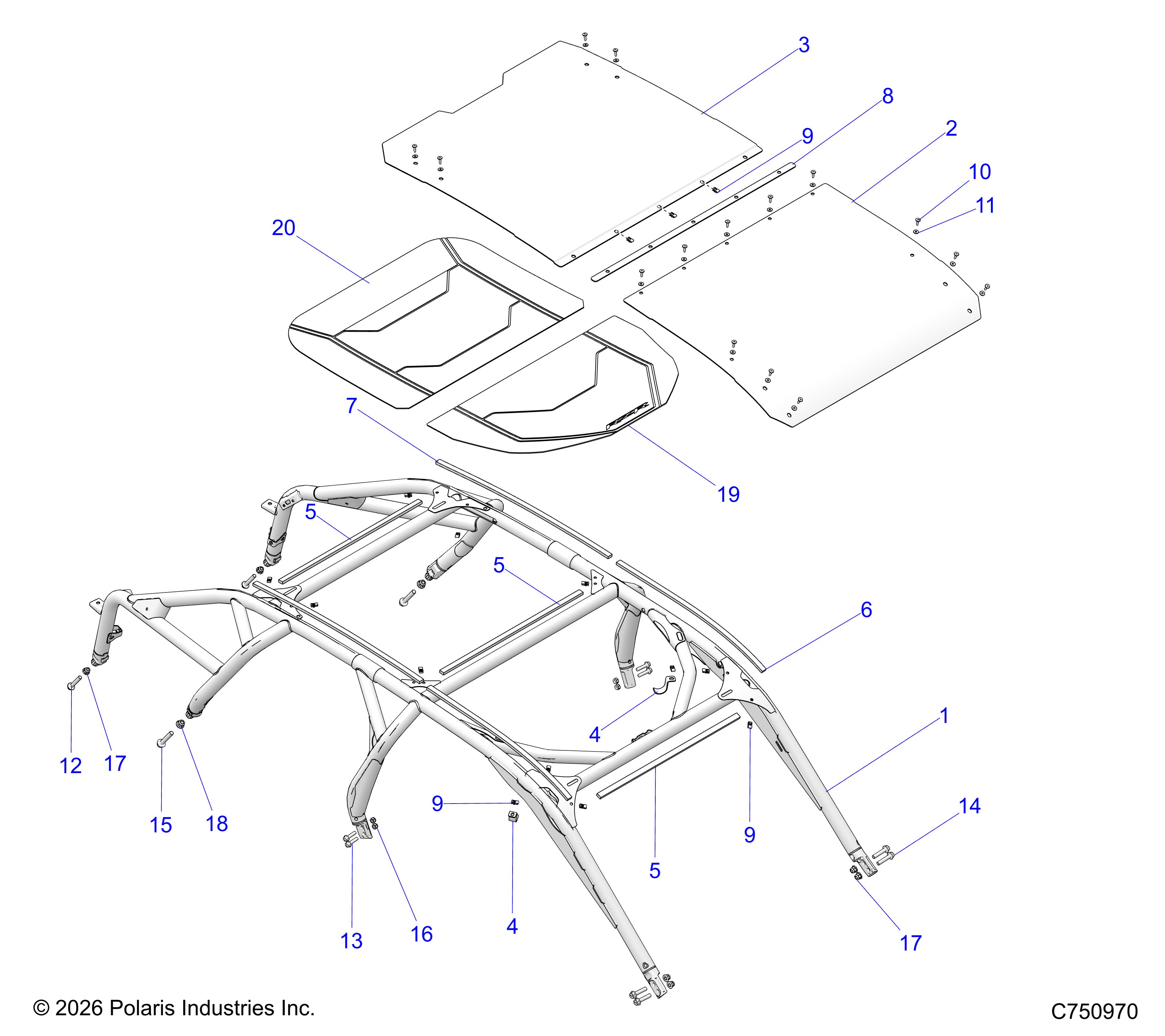 CHASSIS, CAB FRAME - Z26R4P2KBL (C750970)