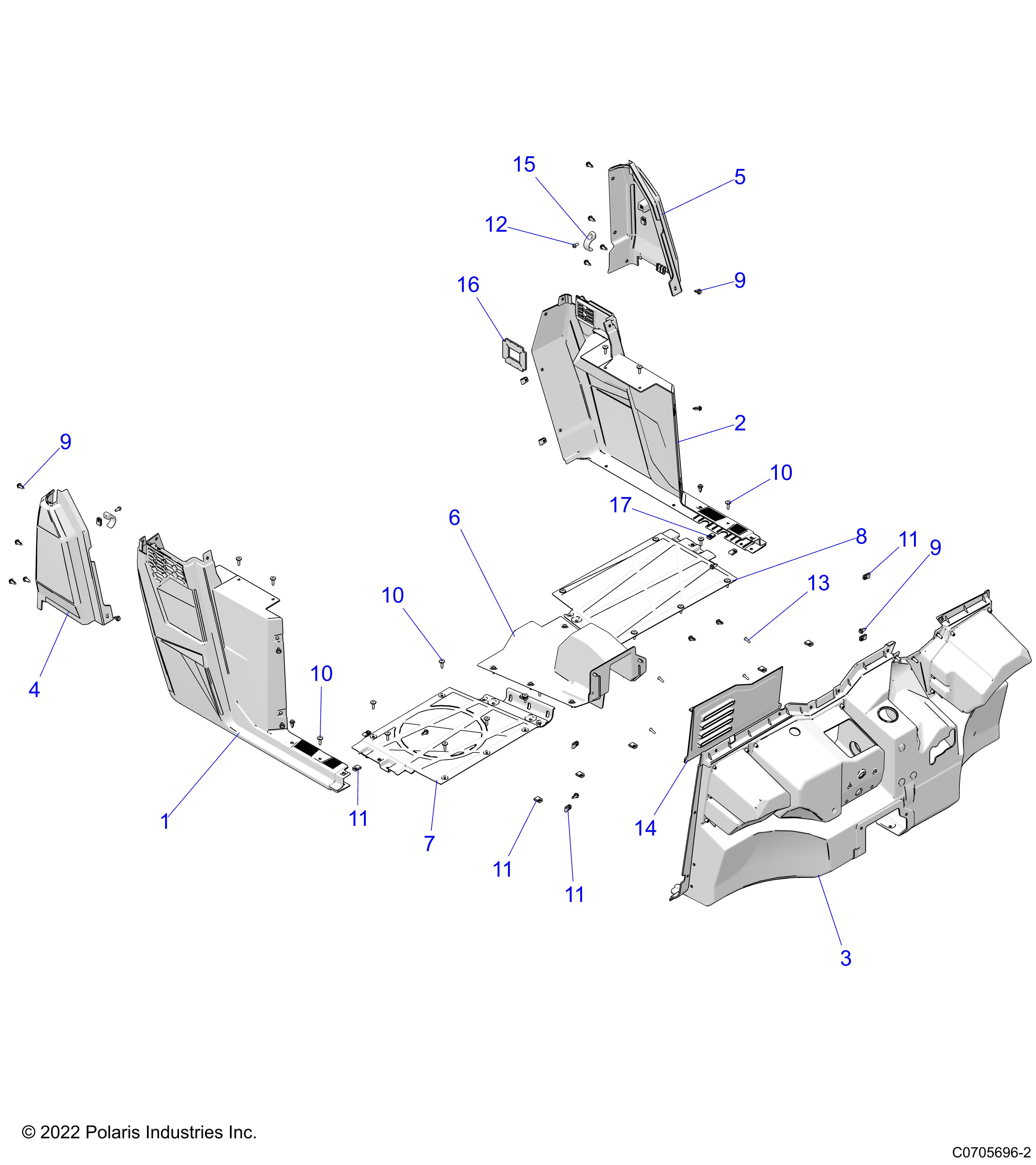 BODY, FLOOR and ROCKERS - D24M2A57B4/G57B4/U57B4/W57B4 (C0705696-2)