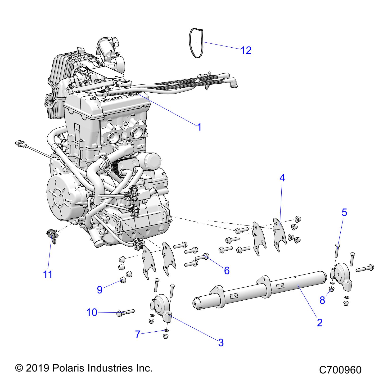 ENGINE, MOUNTING & LONG BLOCK - R20RSE99AA/AP/AX/A9/BA/BP/BX/B9 (C700960)