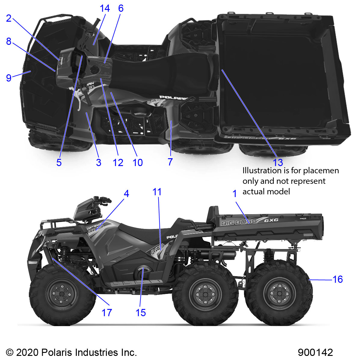 BODY, DECALS - A21S6E57F1/FL (900142)