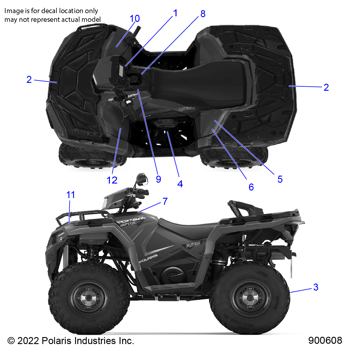 BODY, DECALS GENERAL - A25SEA57F1/C1/C2 (900608)