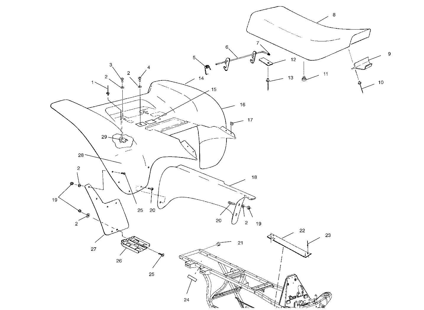 REAR CAB - A03BA38CA (4982568256A04)