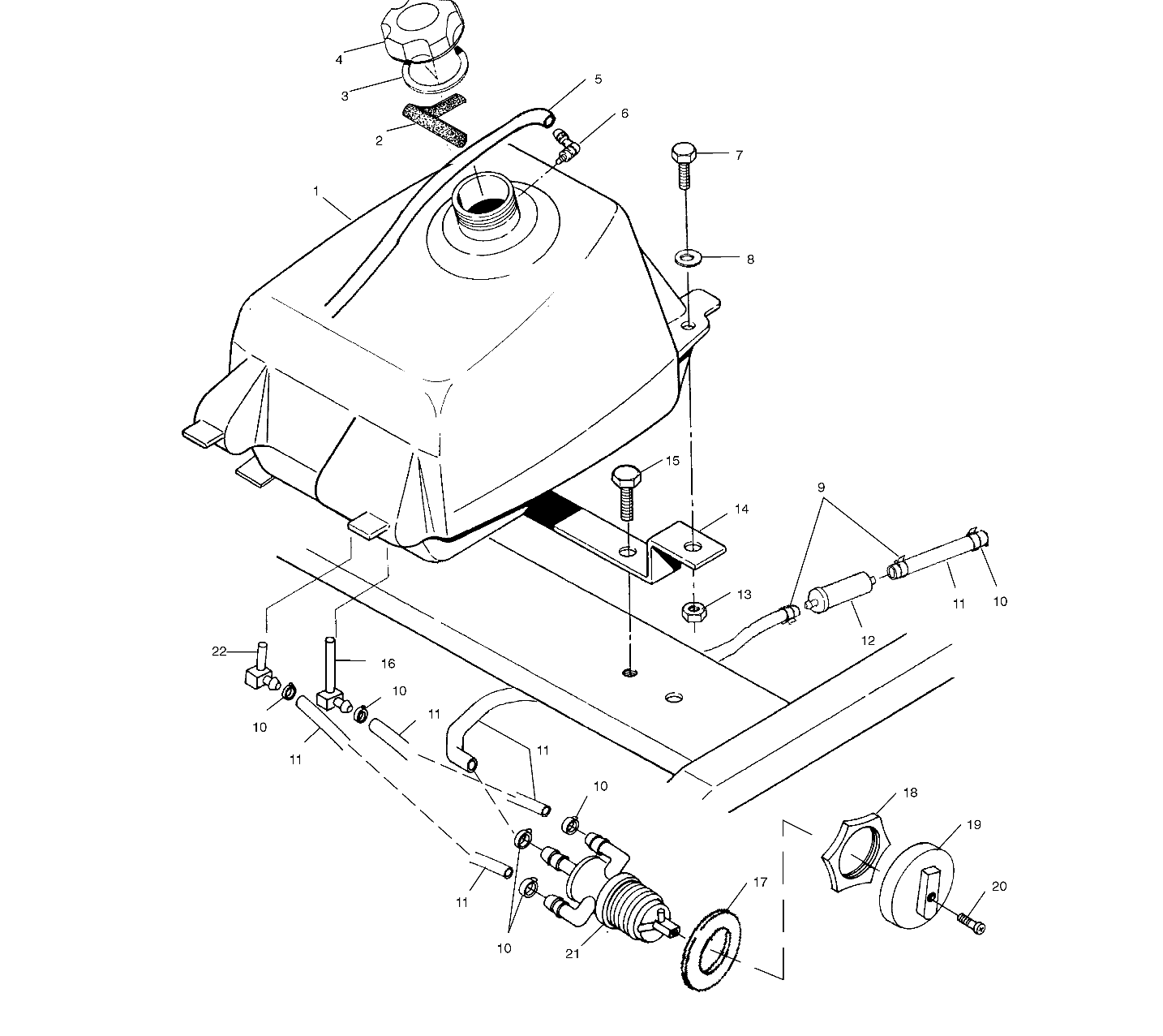 FUEL TANK - A03BA38CA (4982568256A12)