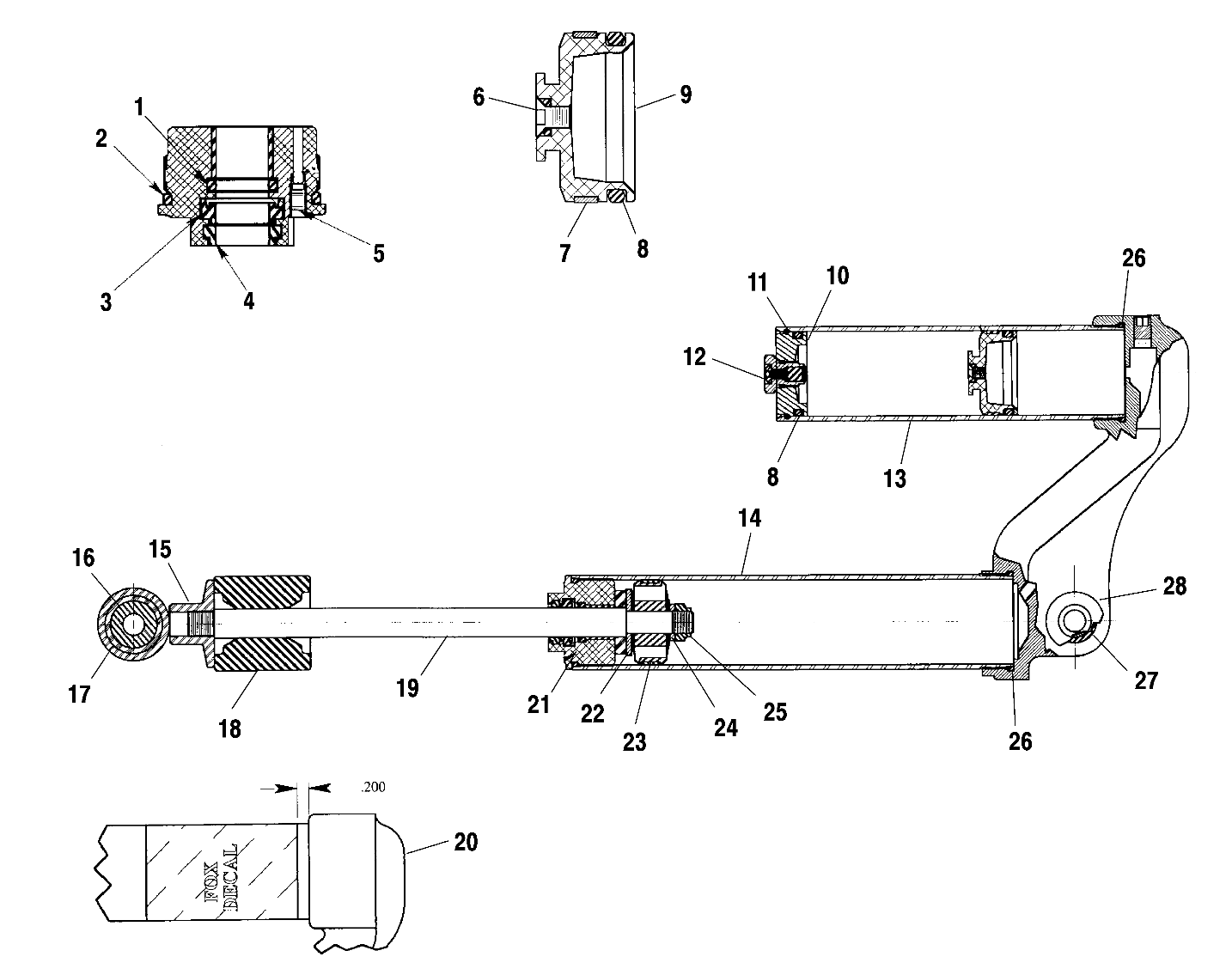 FOX SHOCK, GAS, RESERVOIR - A03BA38CA (4982568256B04)