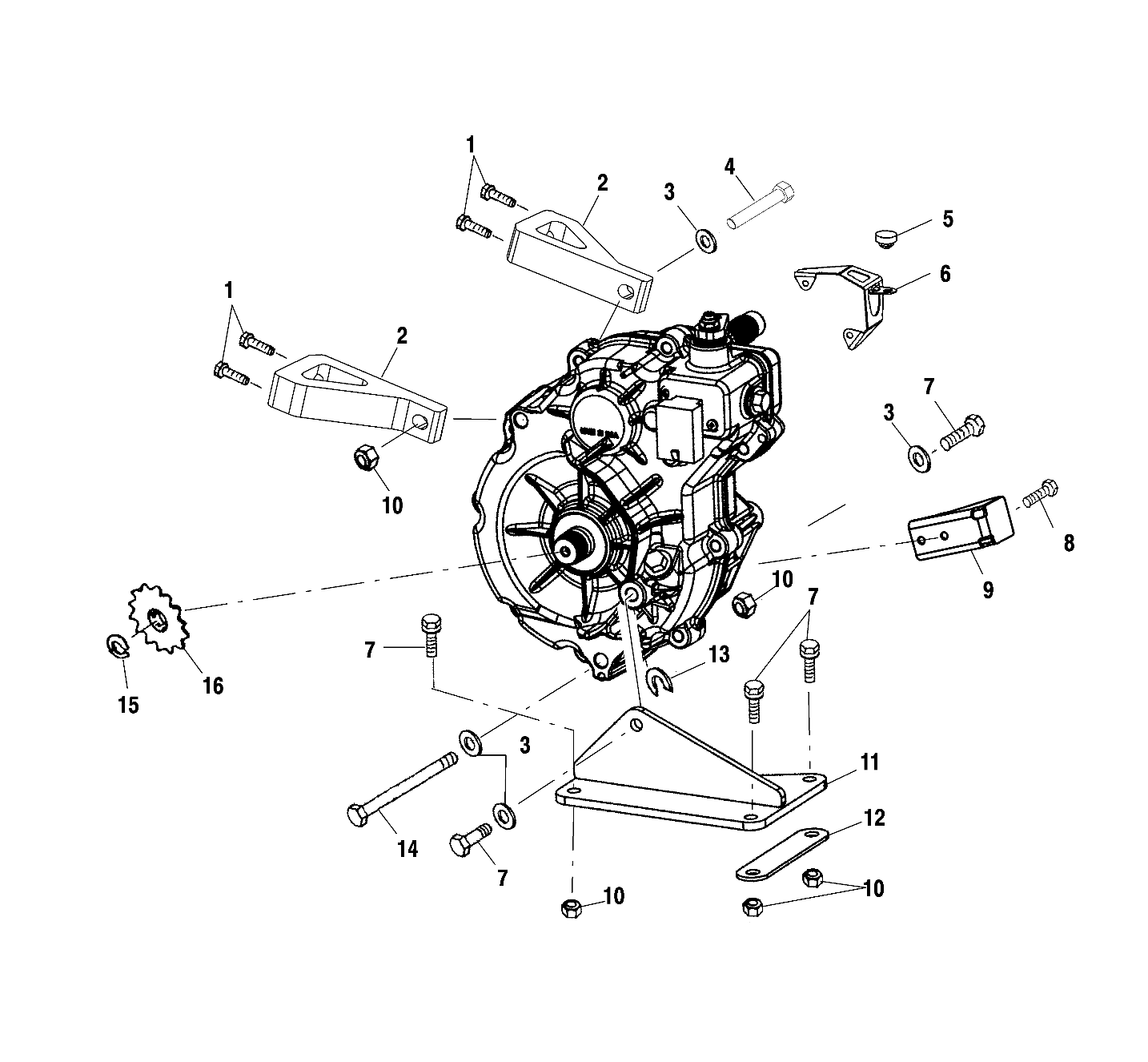 GEARCASE MOUNTING - A03BA38CA (4982568256C09)