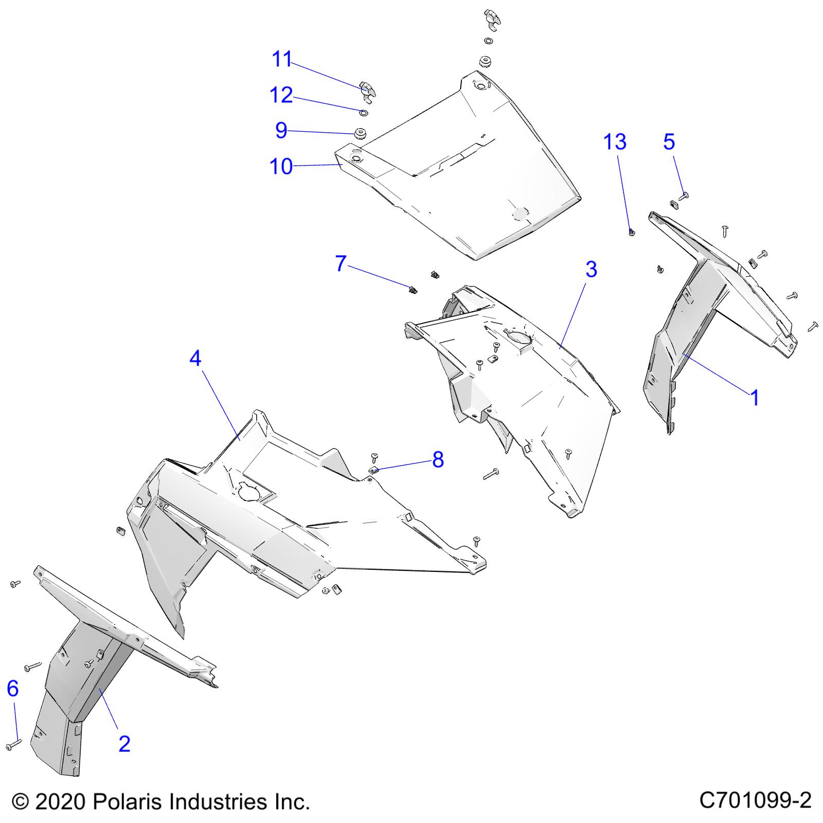 BODY, HOOD AND FRONT BODY WORK - Z20A5K87BG (C701099-2)