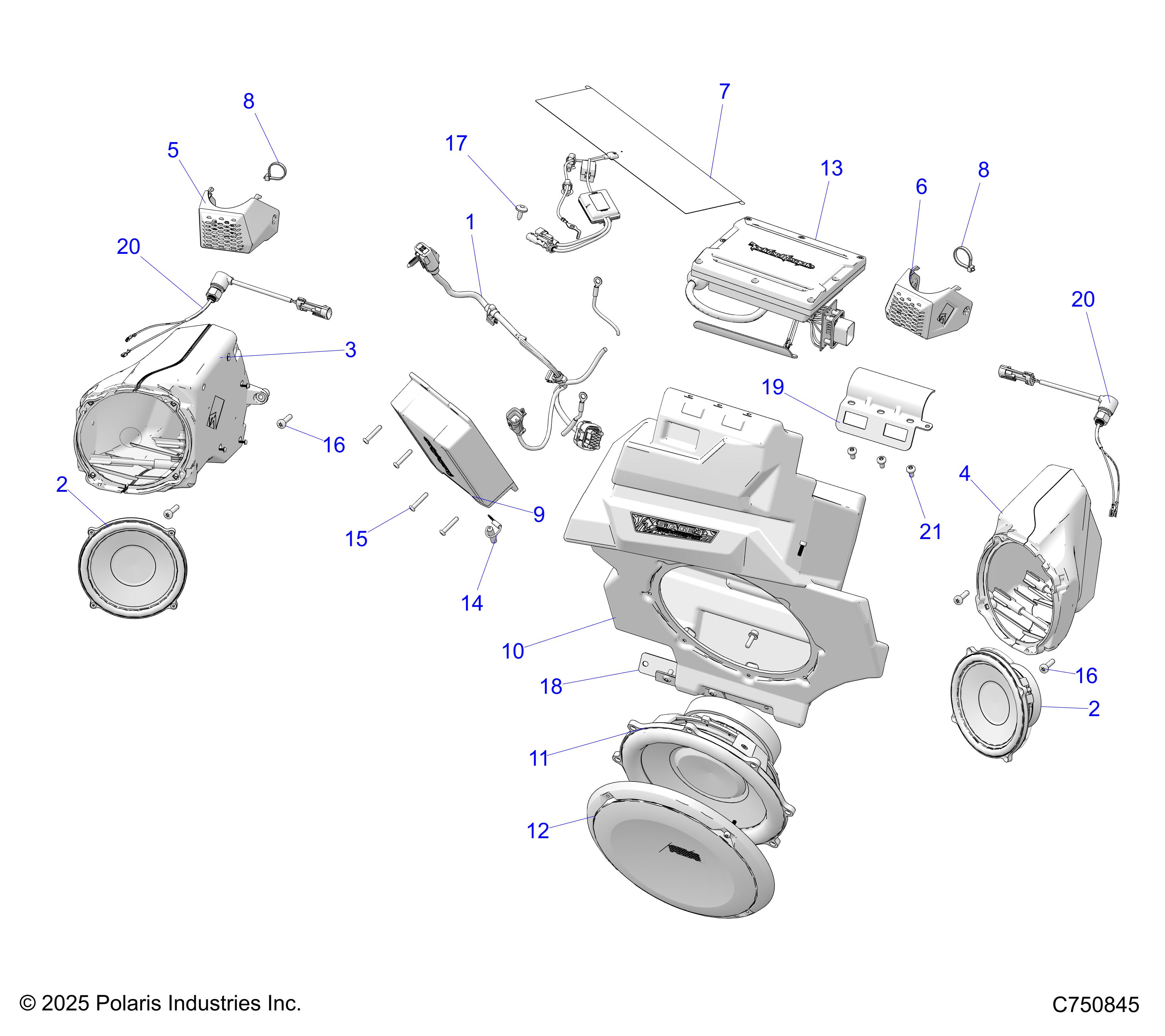 ELECTRICAL, AUDIO, FRONT - Z25SPD92AA/AF/AL/BA/BL/BF (C750845)