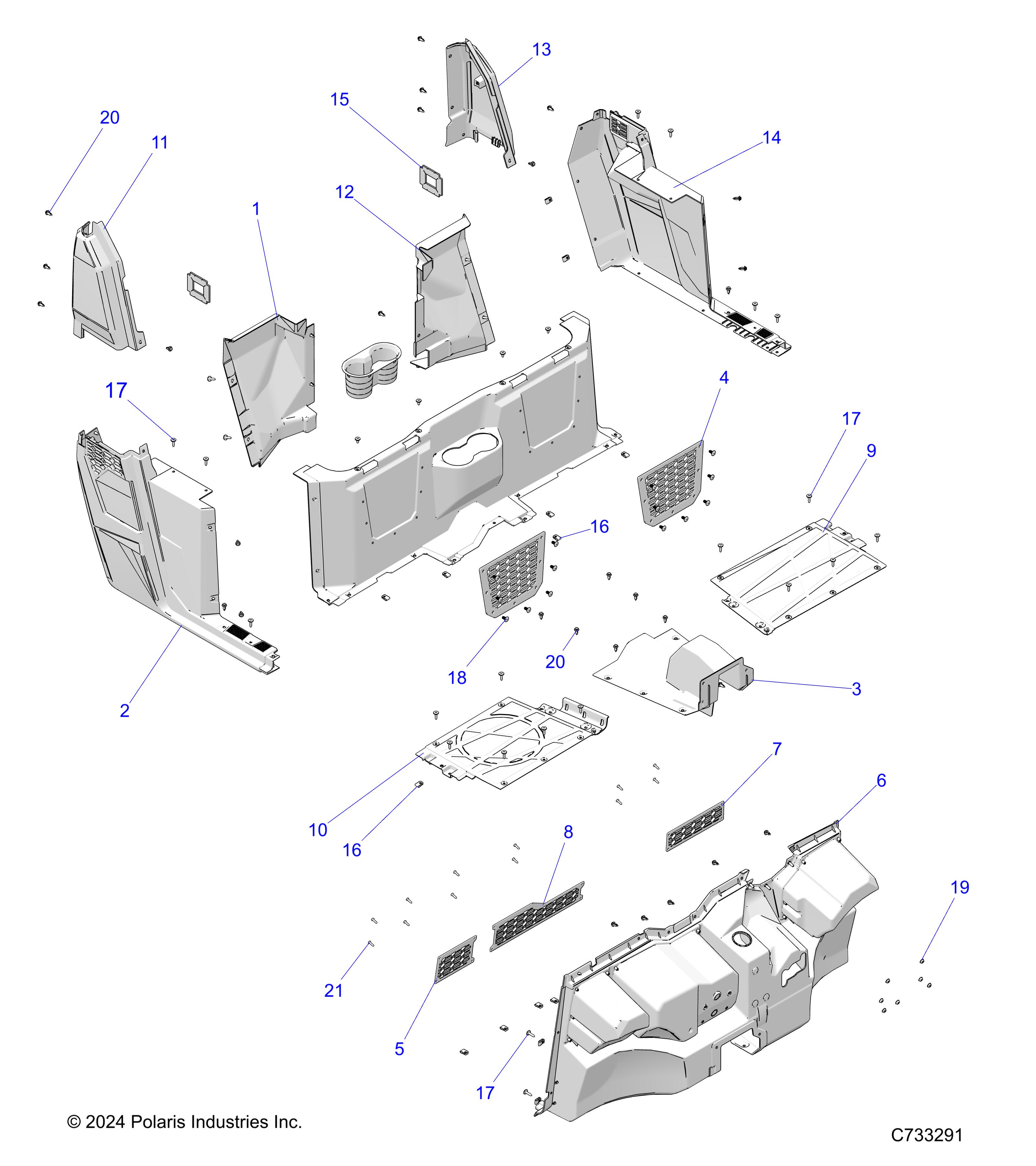 BODY, FLOOR and ROCKERS - R25MAE57D5 (C733291)