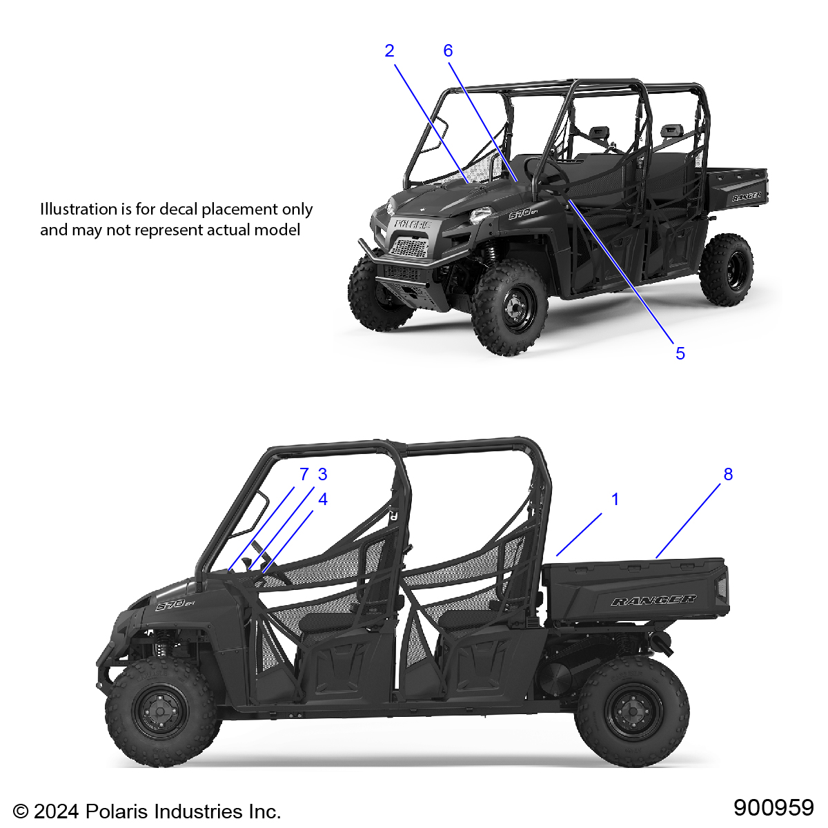 BODY, DECALS, GENERAL - R25CDA57A1 (900959)