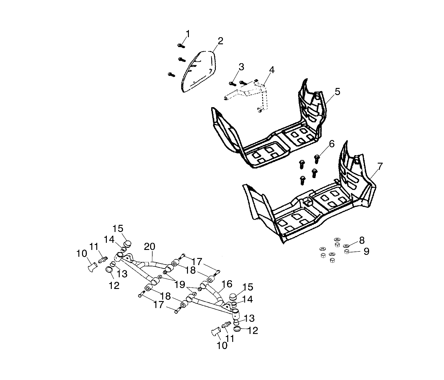 SWING ARM/FOOTREST - A03KA09CA/CB (4983138313B03)