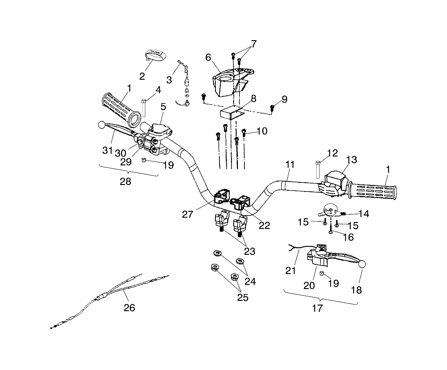 HANDLEBAR - A03KA09CA/CB (4983138313B11)