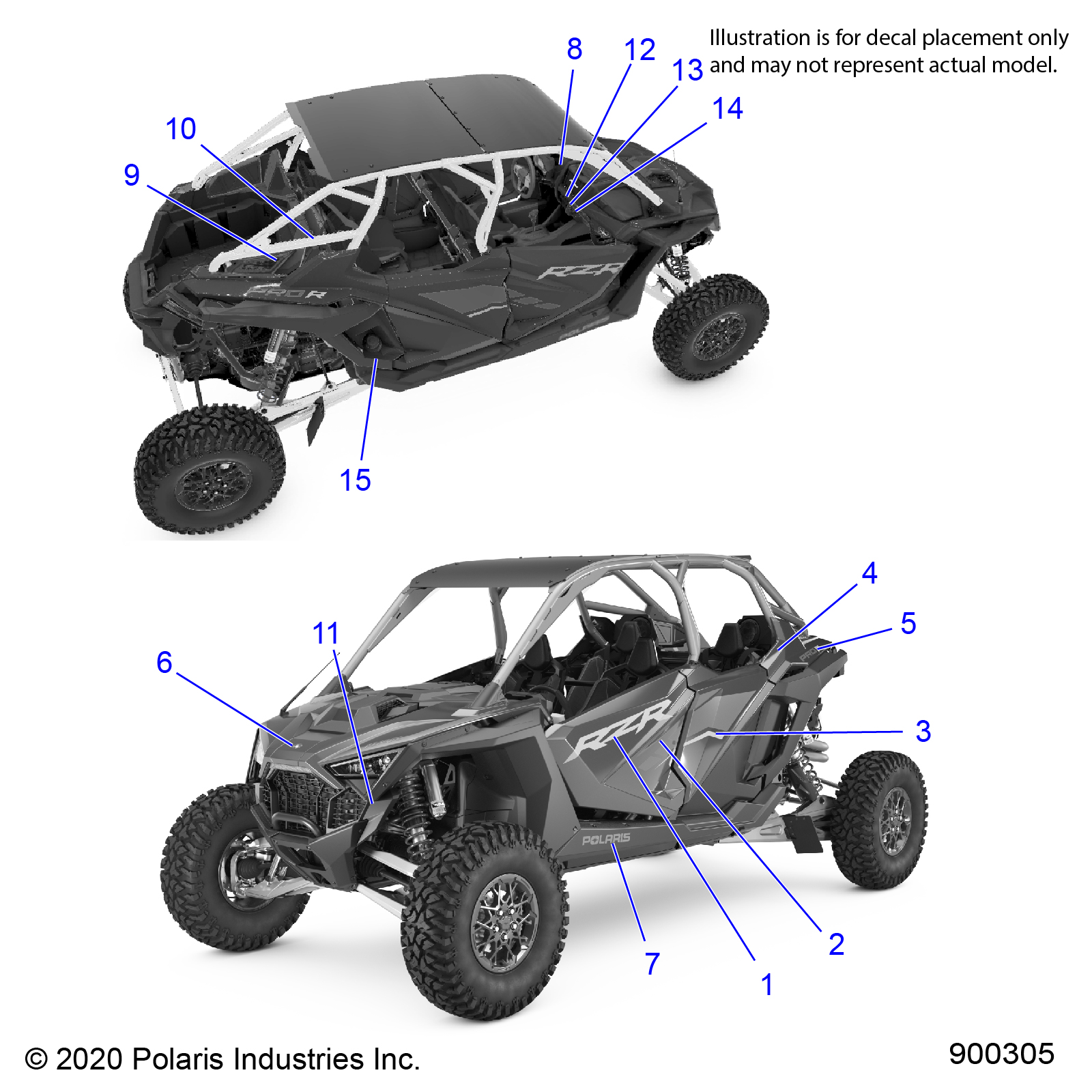 BODY, DECALS - Z22RML2KAL/AP/BK/BL/BP/BT (900437)