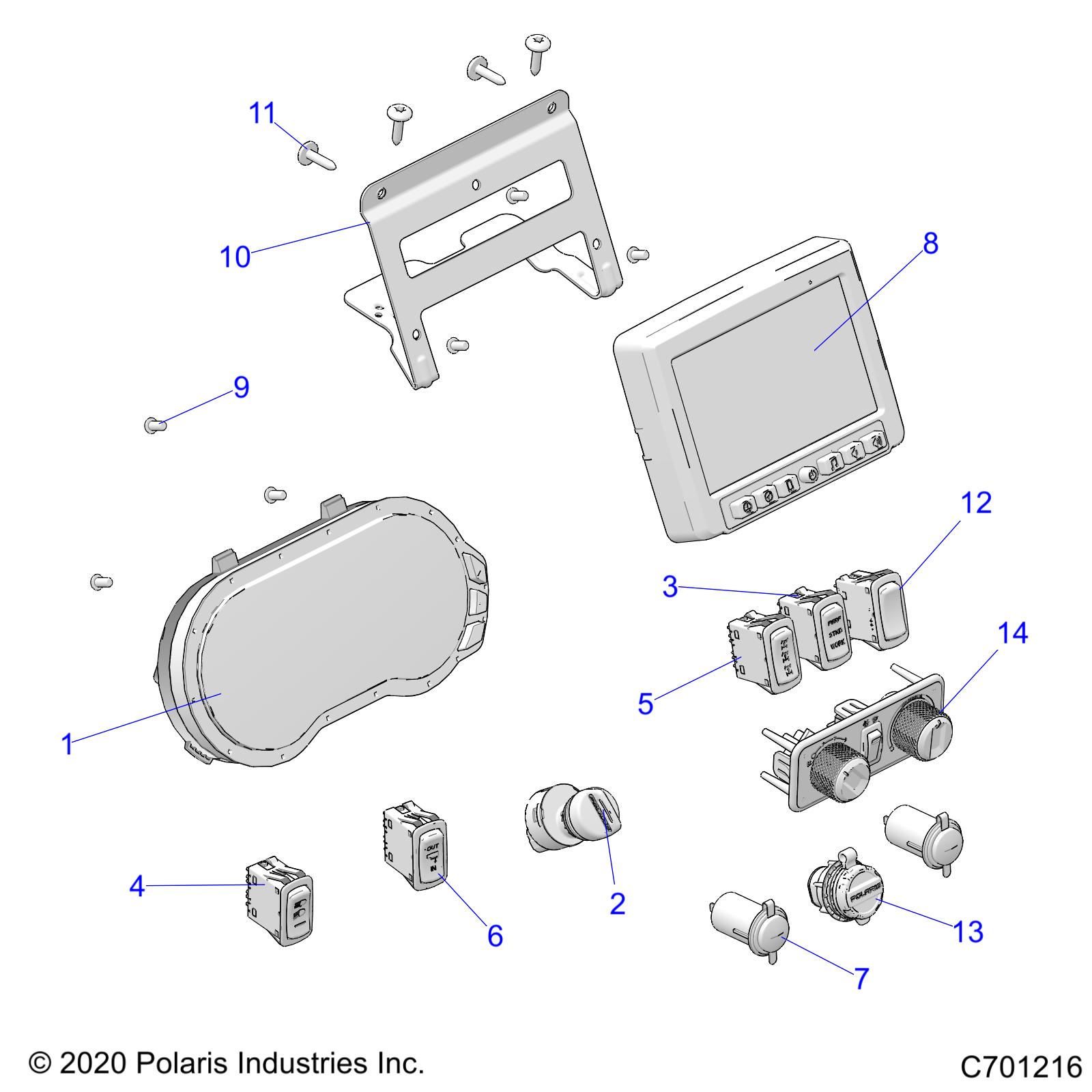 ELECTRICAL, DASH INSTRUMENTS - R21RRY99A9/AC/AP/AW/B9/BC/BP/BW (C701216)