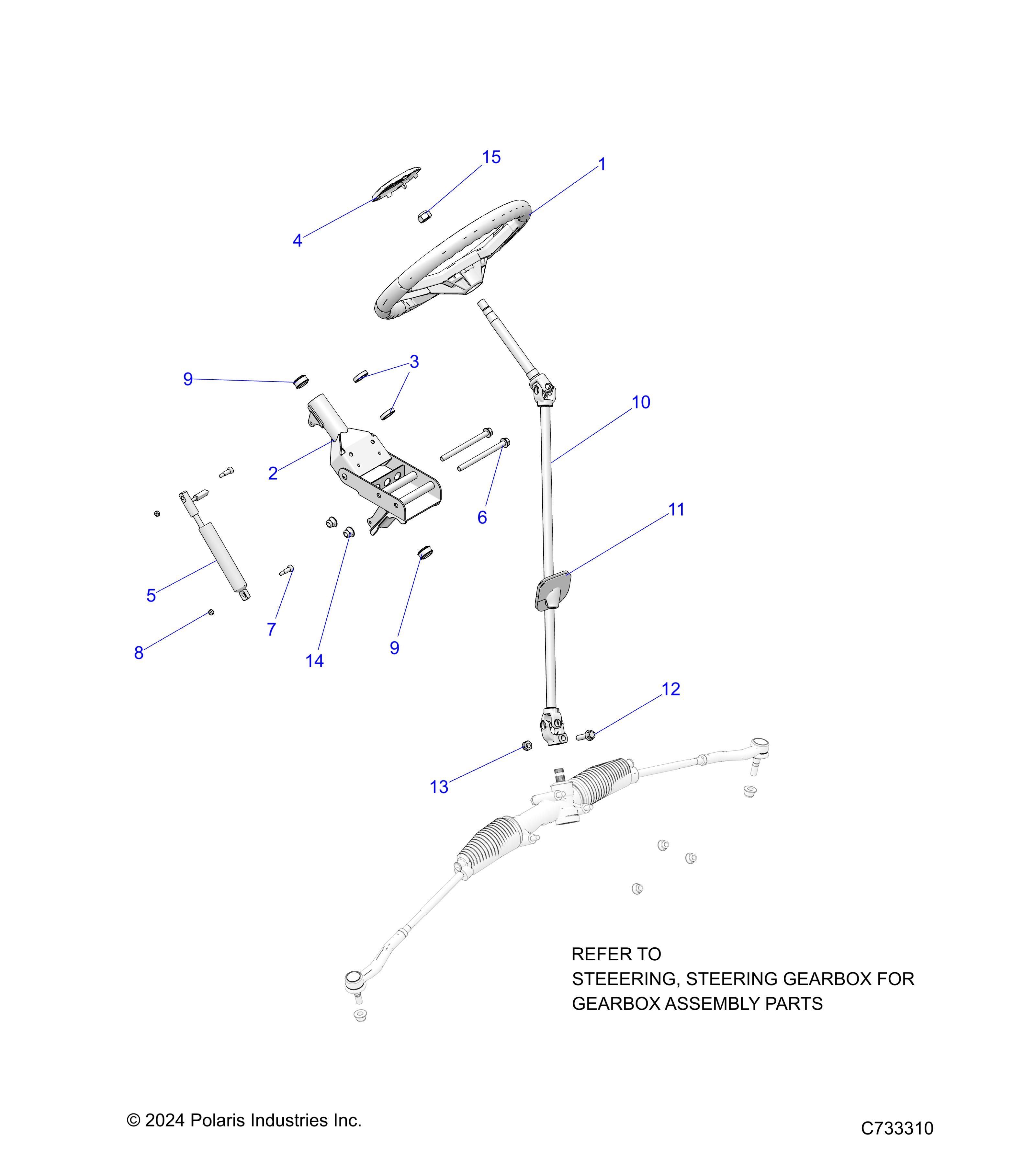 STEERING, STEERING ASM. - R25TAA99A1/B1 (C733310)