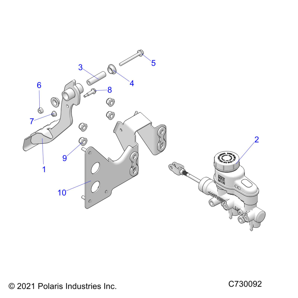 BRAKES, PEDAL AND MASTER CYLINDER - R25MAE57F1/C1/G1/G9 (730092)